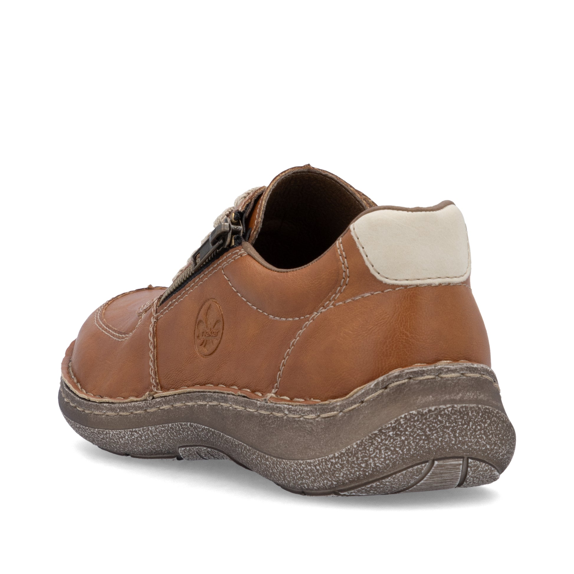 Brown Zip Shoes for Men | Rieker 03030-25