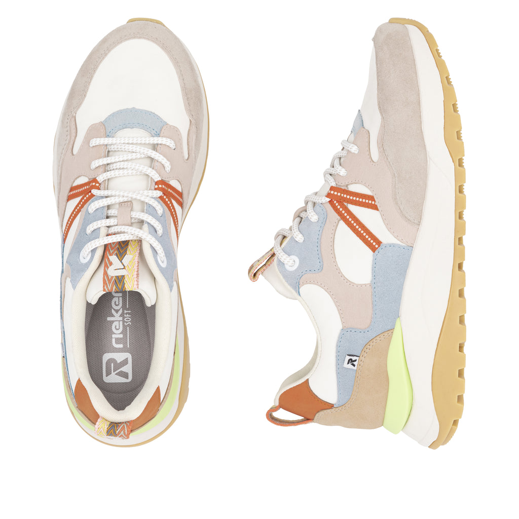 White Elasticated Shoes for Women | Rieker Sport W2501-82