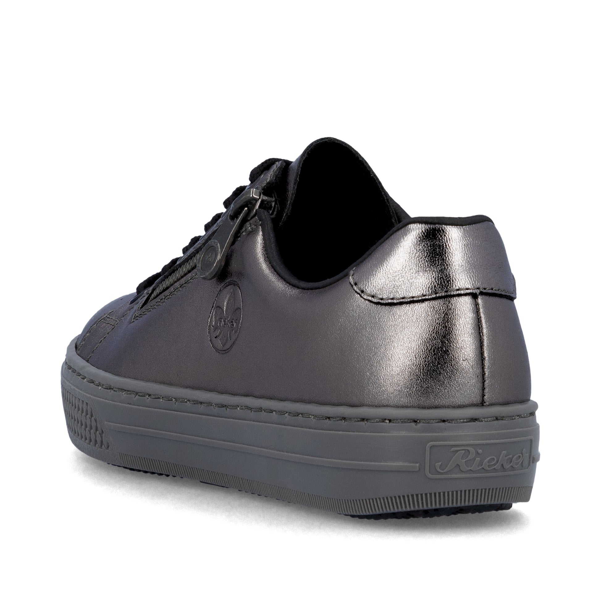 Silver/Platinum Zip Shoes for Women | Rieker L59L1-90