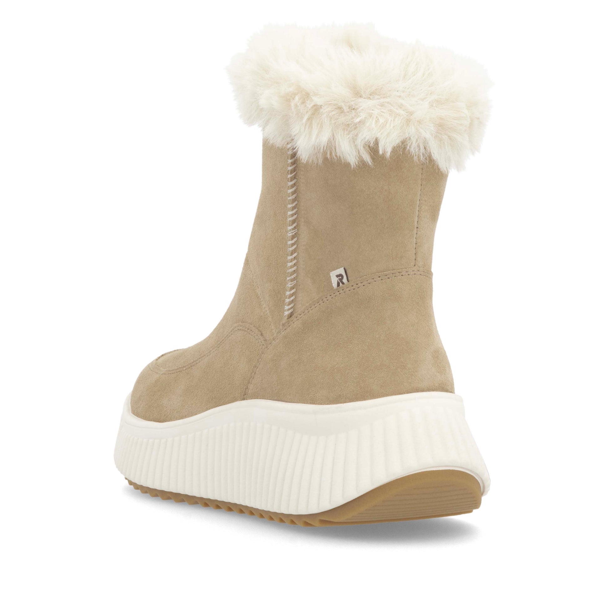 Beige Zip Boots for Women | Rieker Sport W1772-62