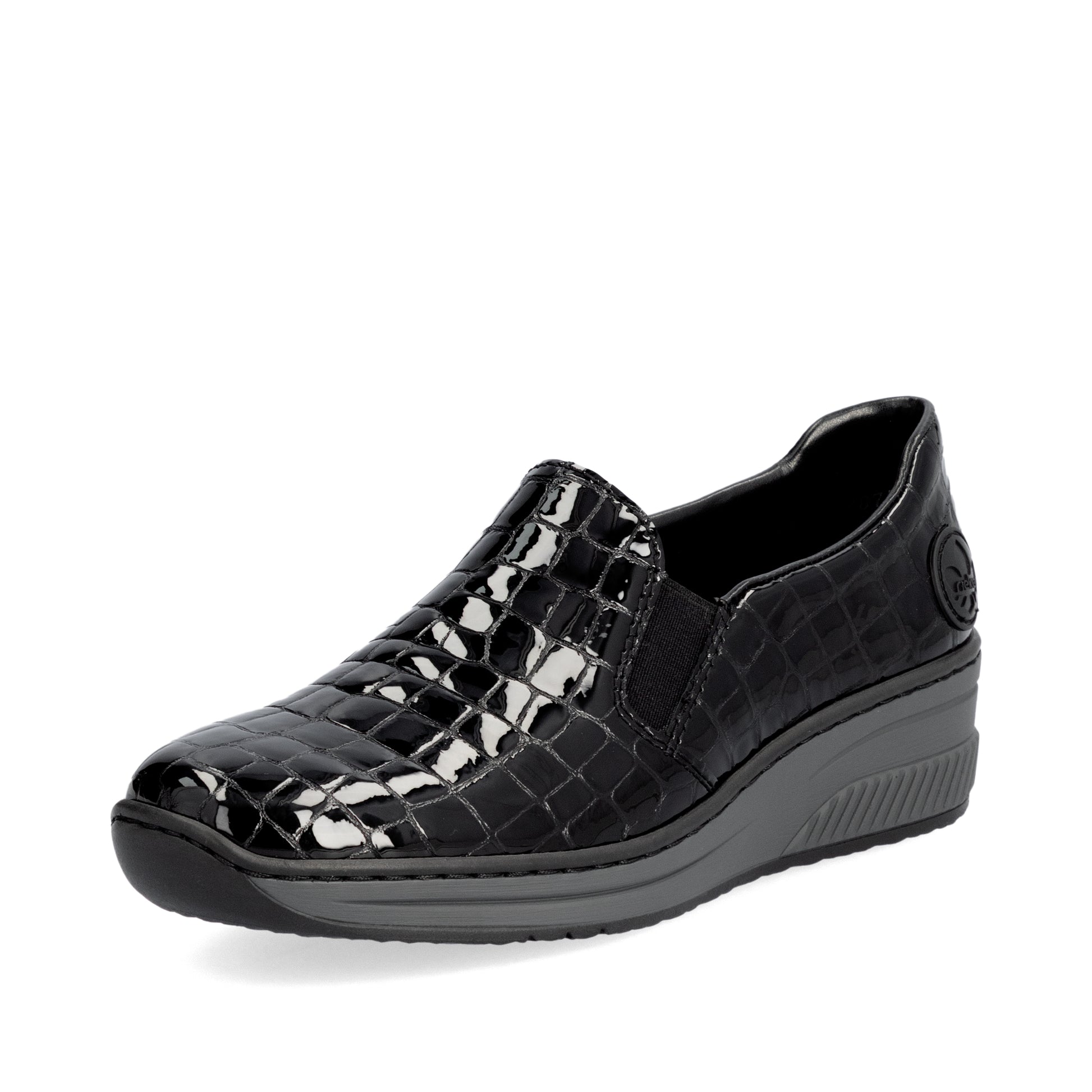 Black Elasticated Shoes for Women | Rieker 48752-00