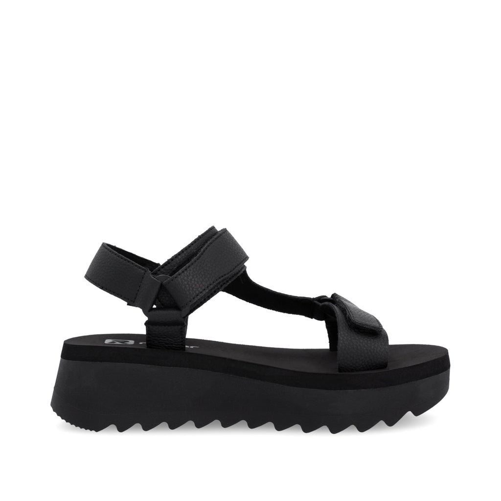 Black Hook & Loop Sandals for Women | Rieker W3051-00
