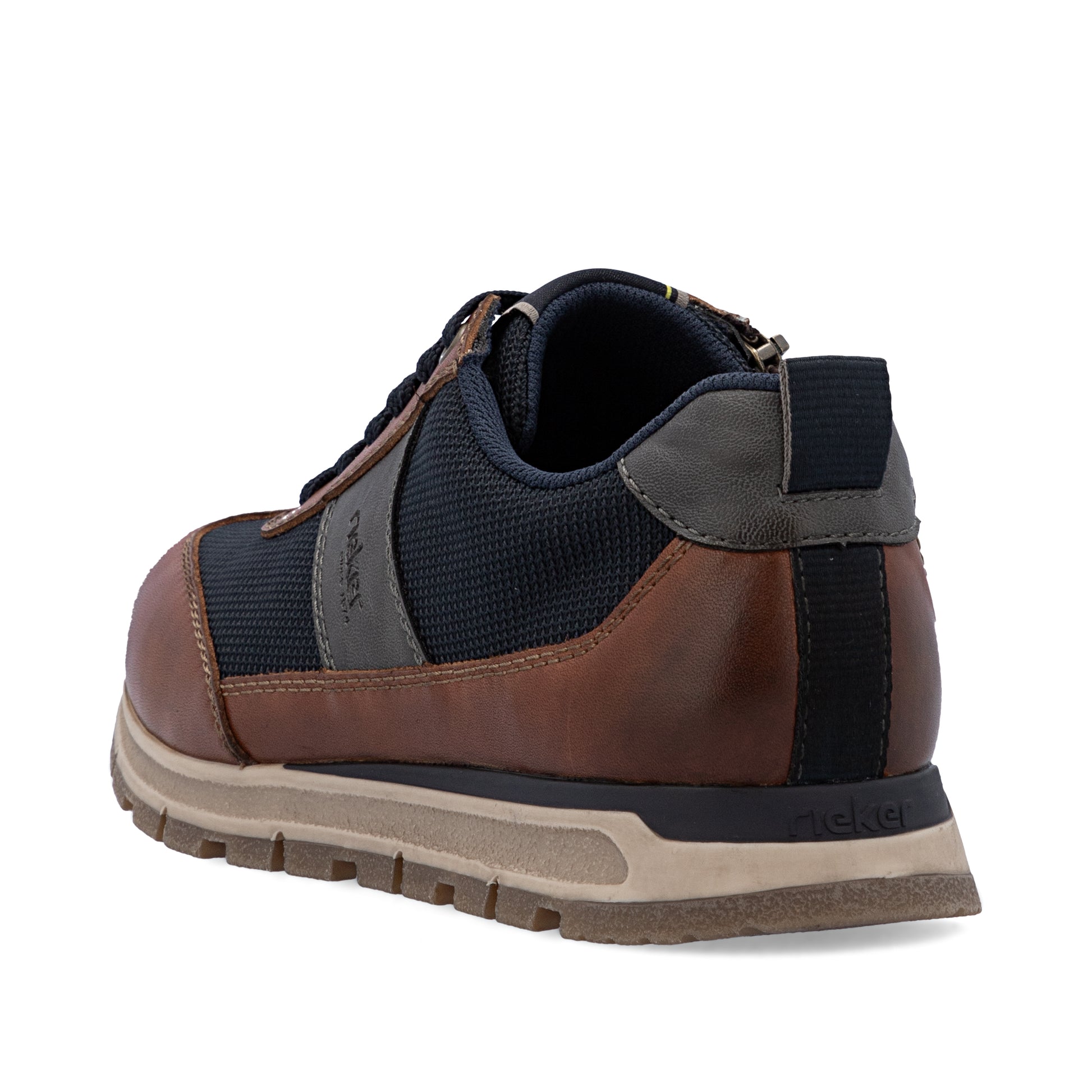 Brown Zip Shoes for Men | Rieker B0507-24