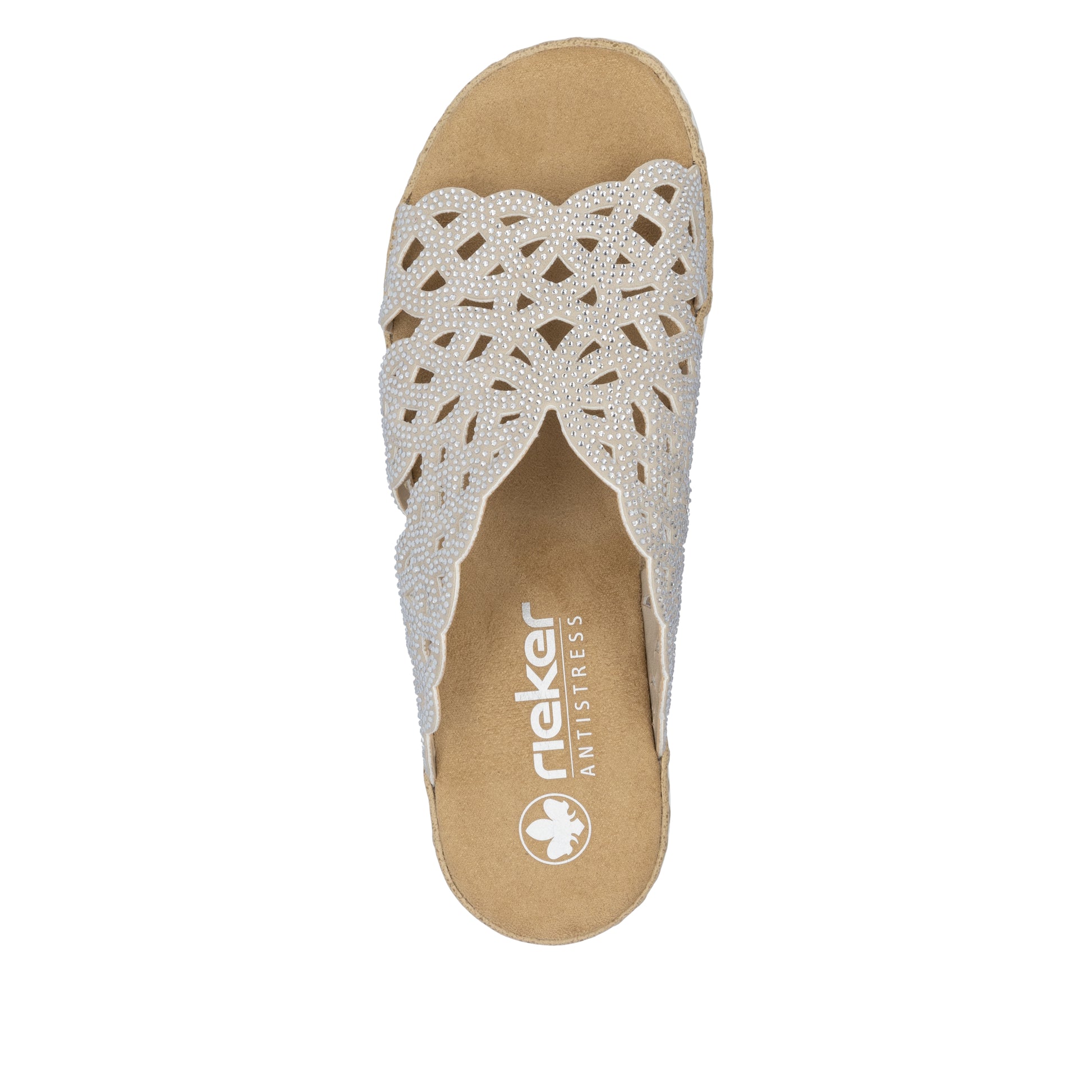 Beige Slip-On Sandals for Women | Rieker V0689-63