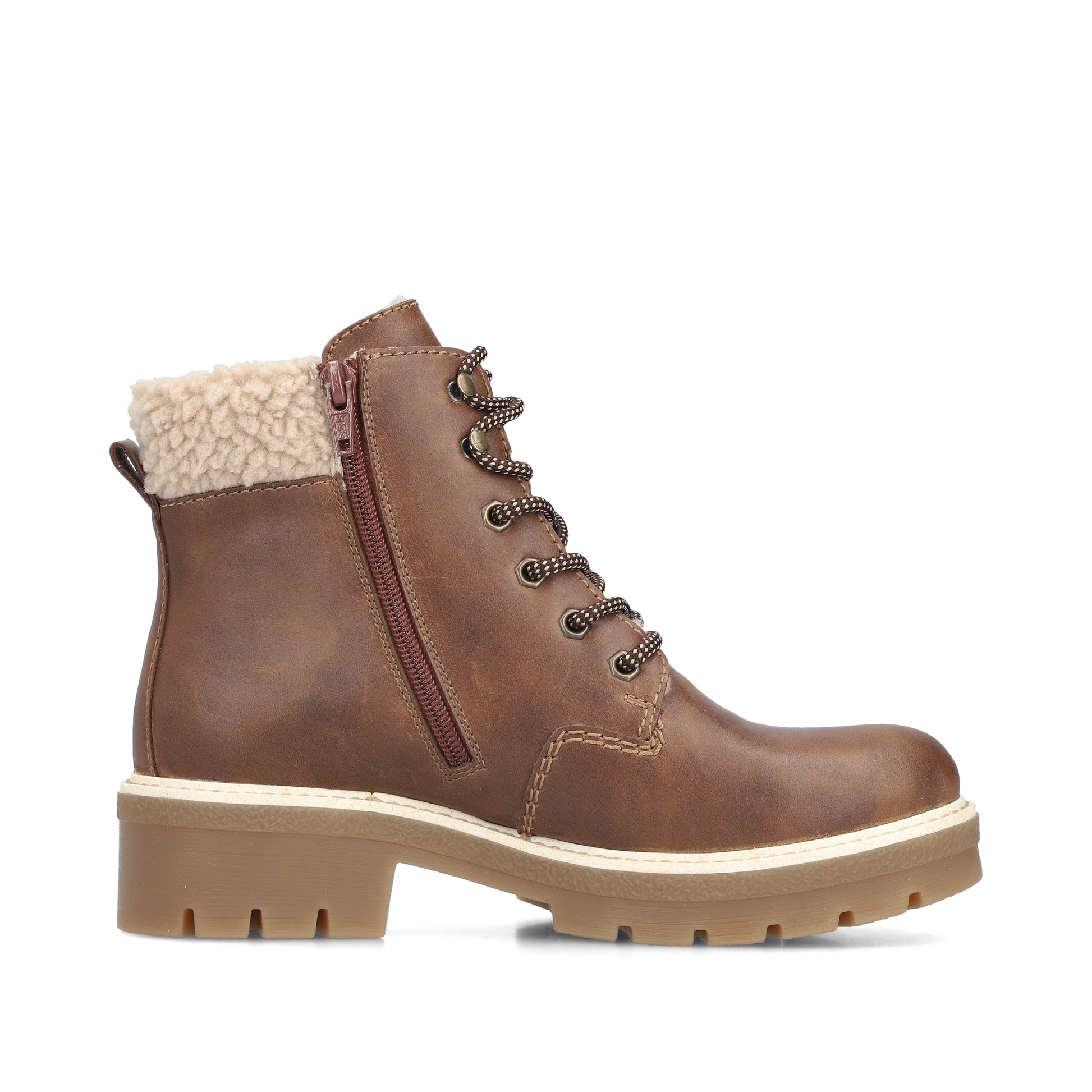 Brown Zip Boots for Women | Rieker Y8118-22