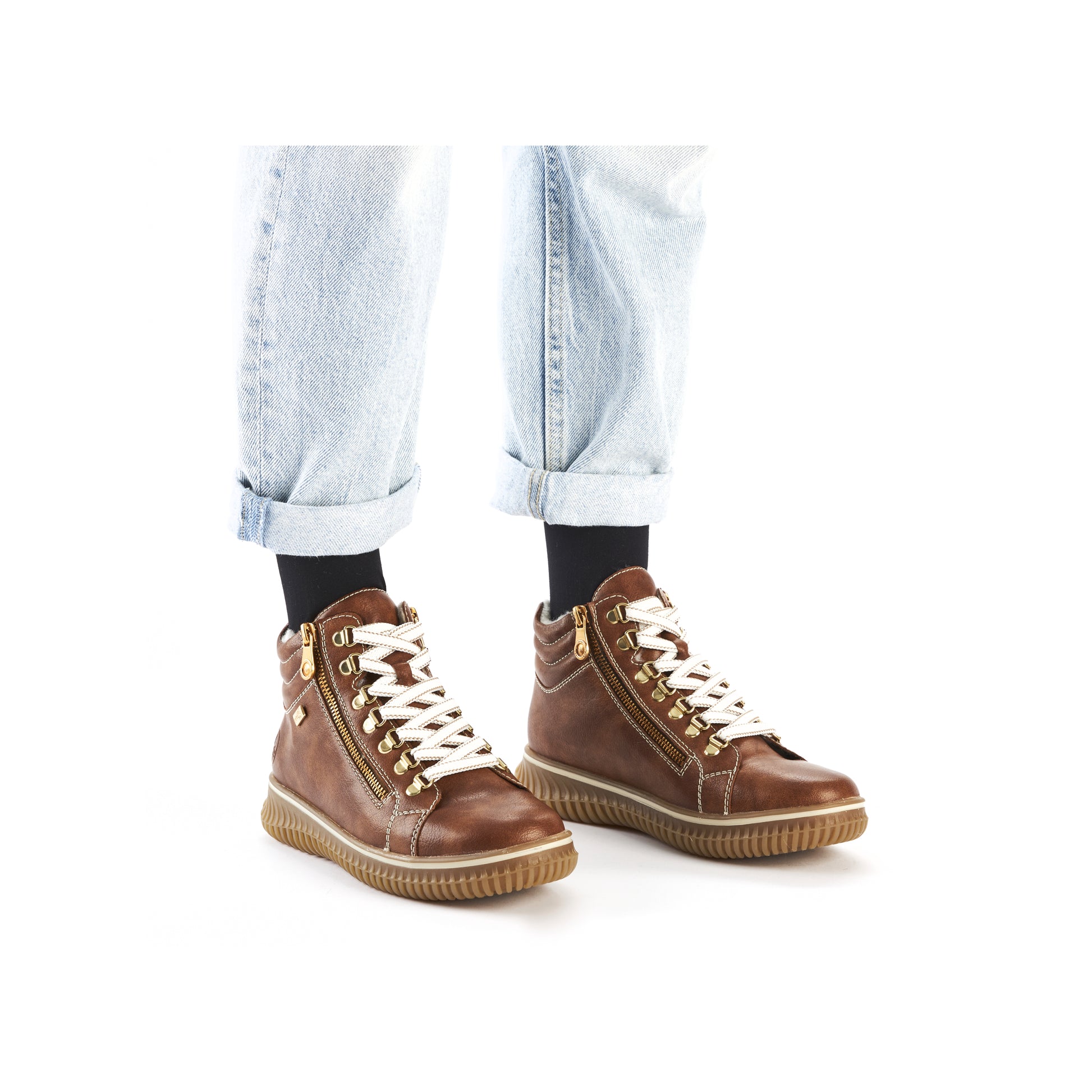 Brown Zip Boots for Women | Rieker 74233-24