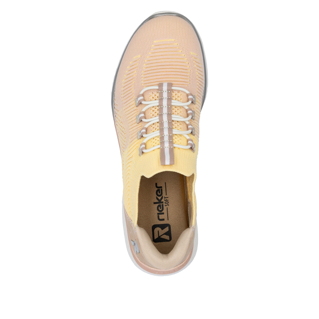 Yellow Elasticated Shoes for Women | Rieker M5066-68