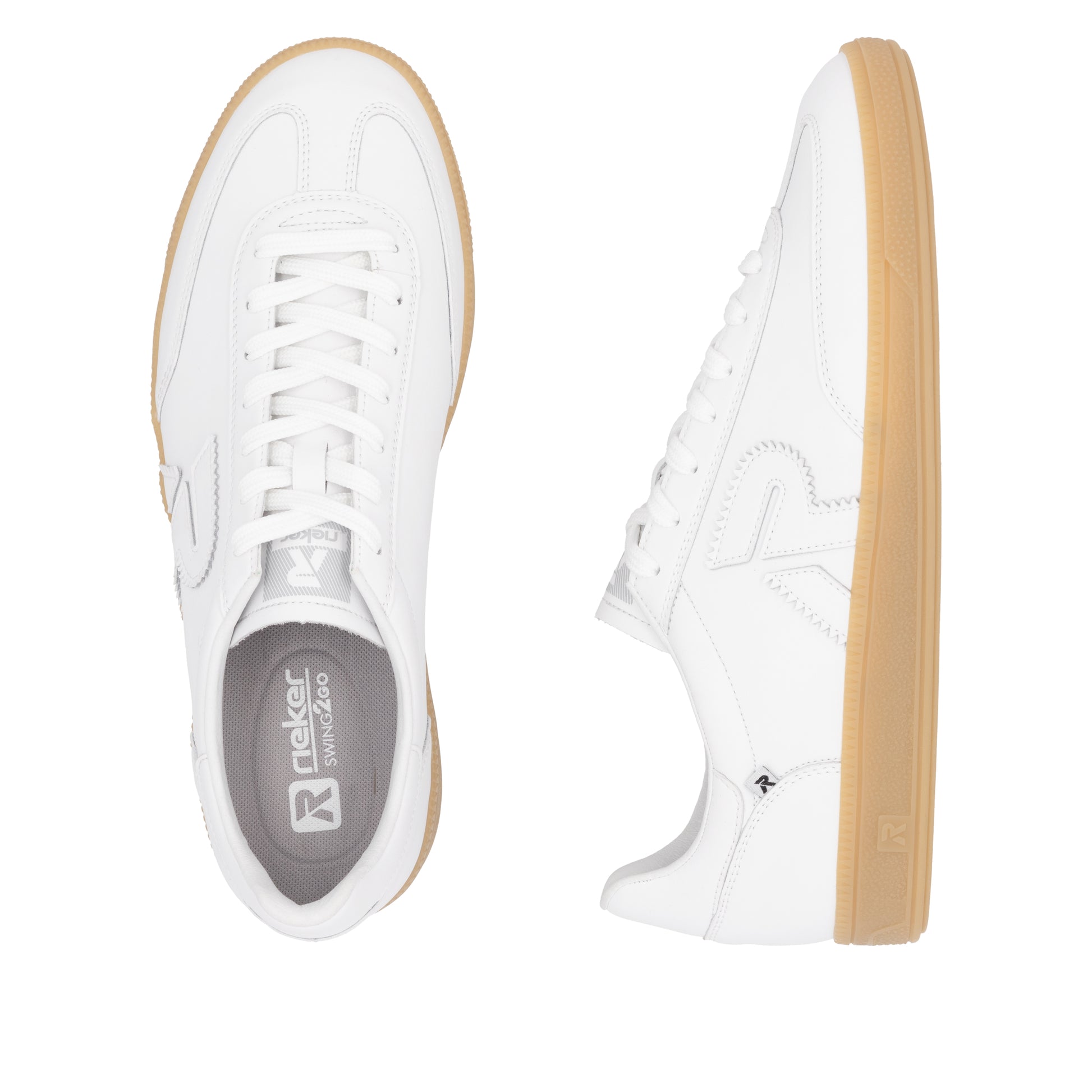 White Elasticated Shoes for Men | Rieker U2200-80
