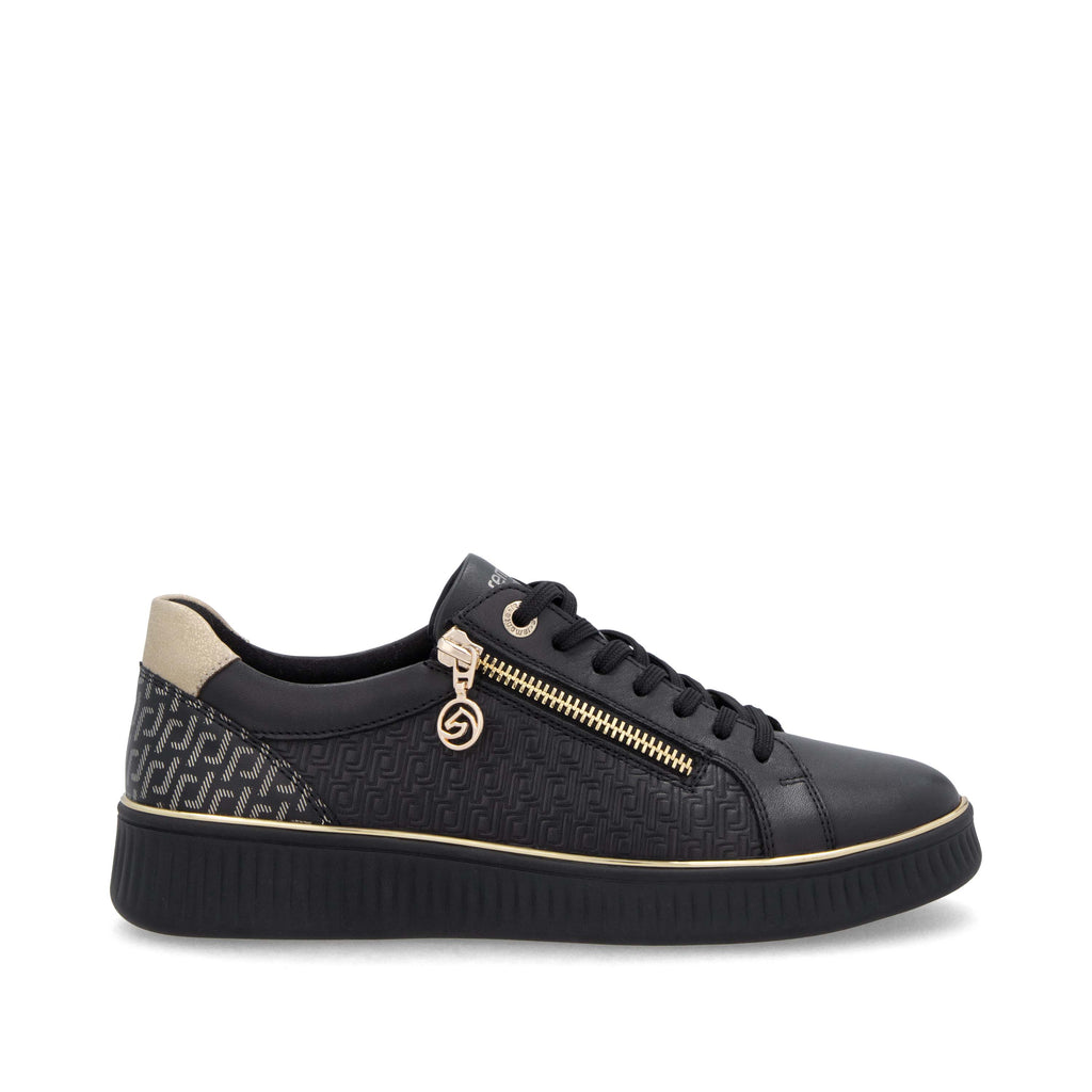 Black Zip Shoes for Women | Remonte D2E00-03