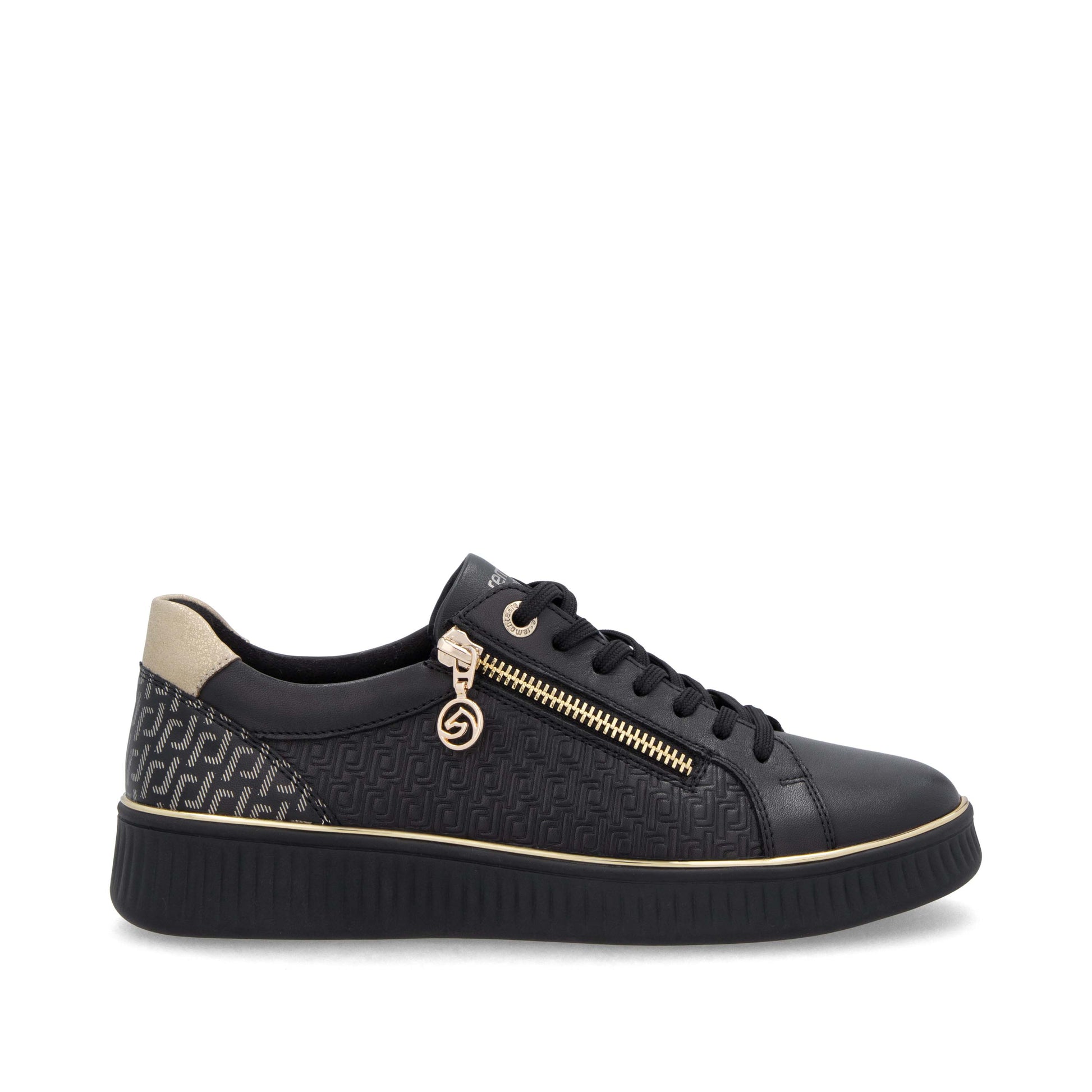 Black Zip Shoes for Women | Remonte D2E00-03