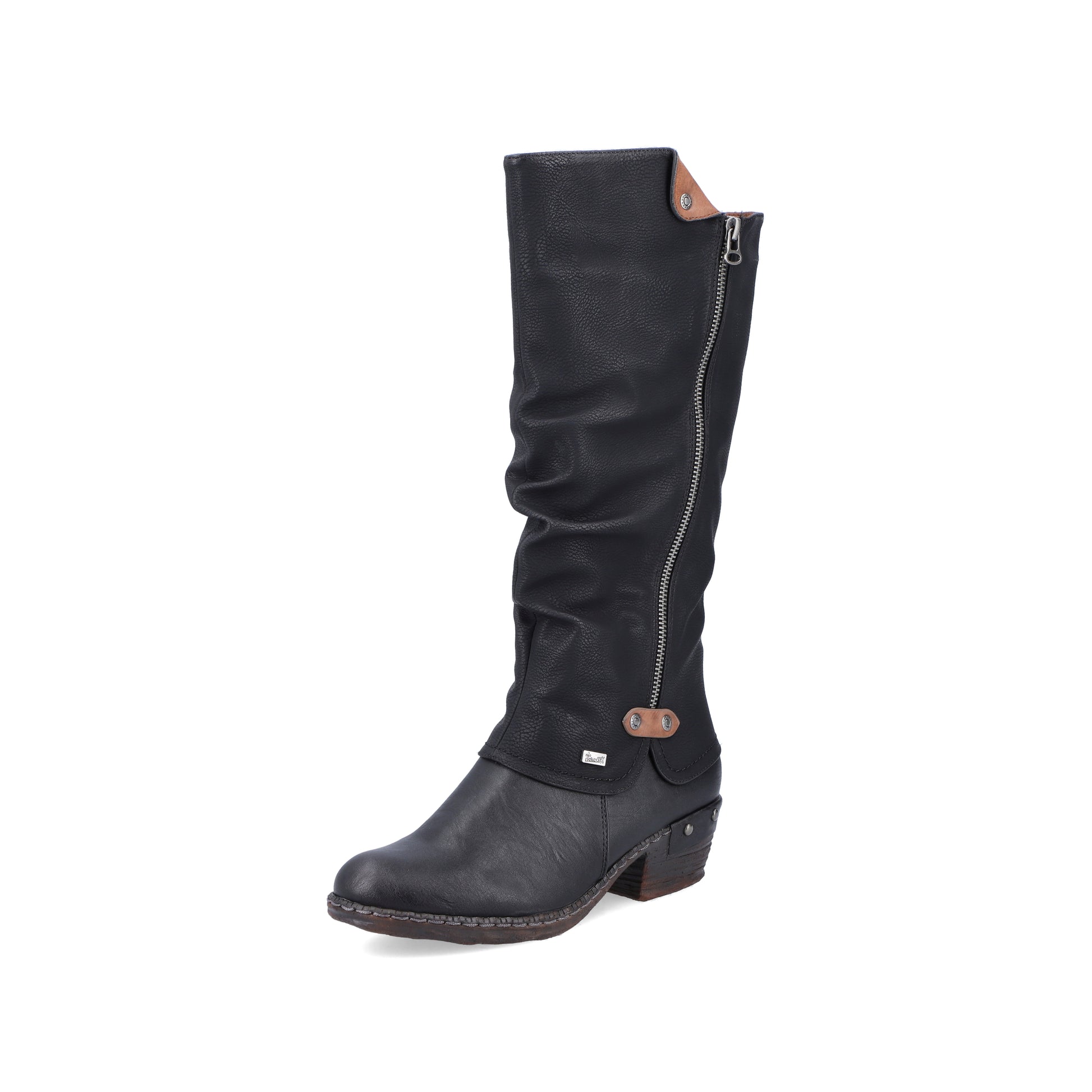 Black Zip Boots for Women | Rieker 93655-00