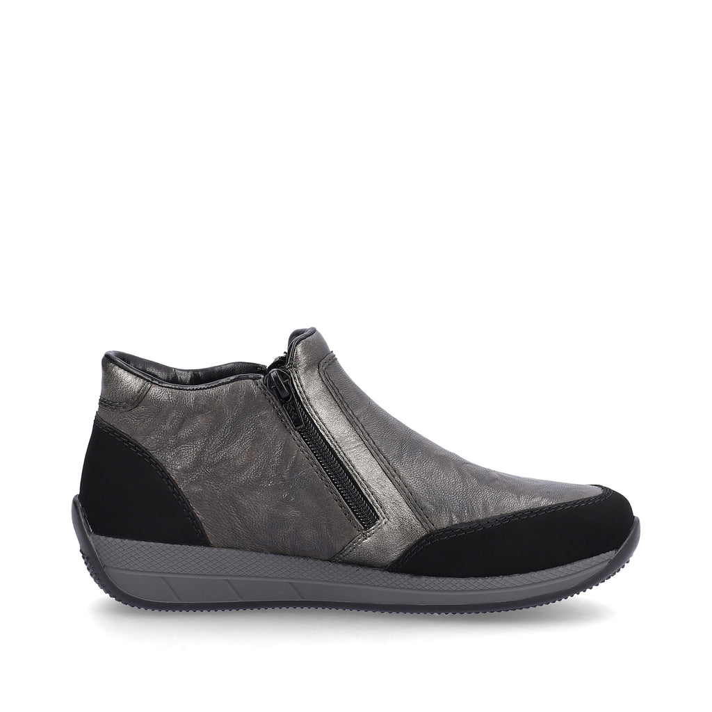 Grey Zip Boots for Women | Rieker N1152-42