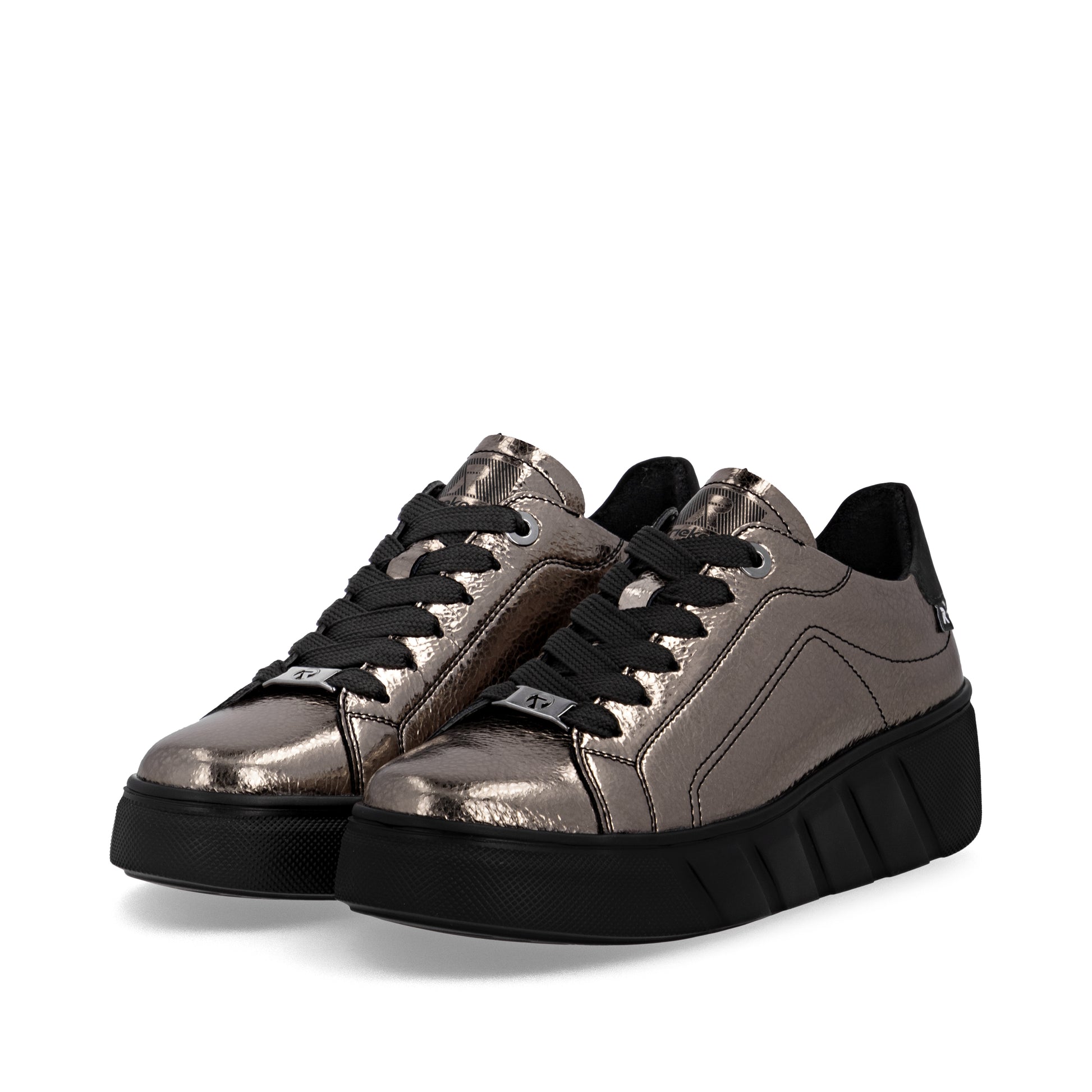 Metallic Elasticated Shoes for Women | Rieker W2601-91