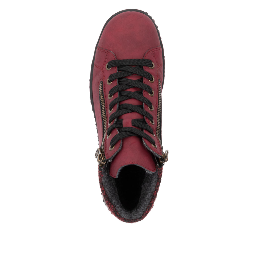 Red Zip Boots for Women | Rieker Z4263-35