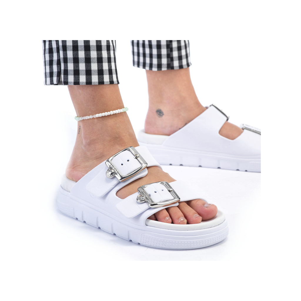 White Buckle Sandals for Women | Rieker P2180-80