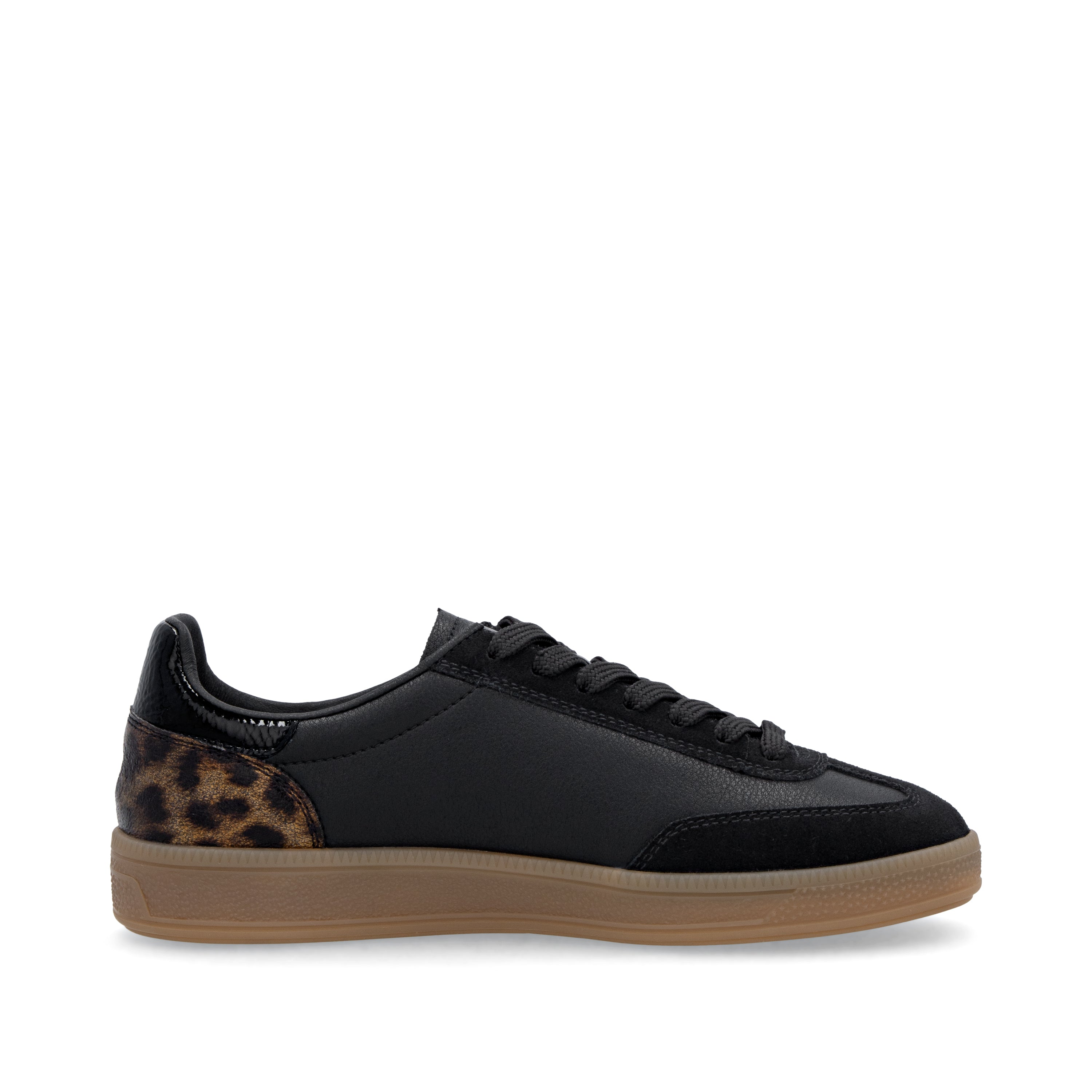 leather black trainers womens