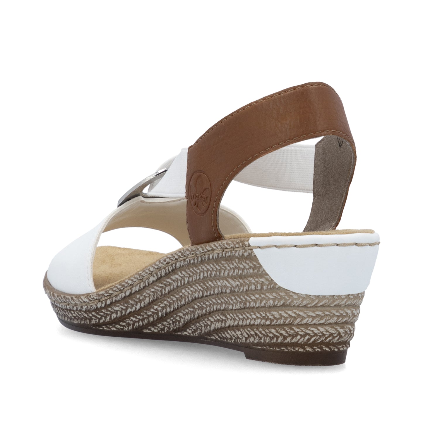 Rieker Women's Wedge Sandal - White | 624H6-81