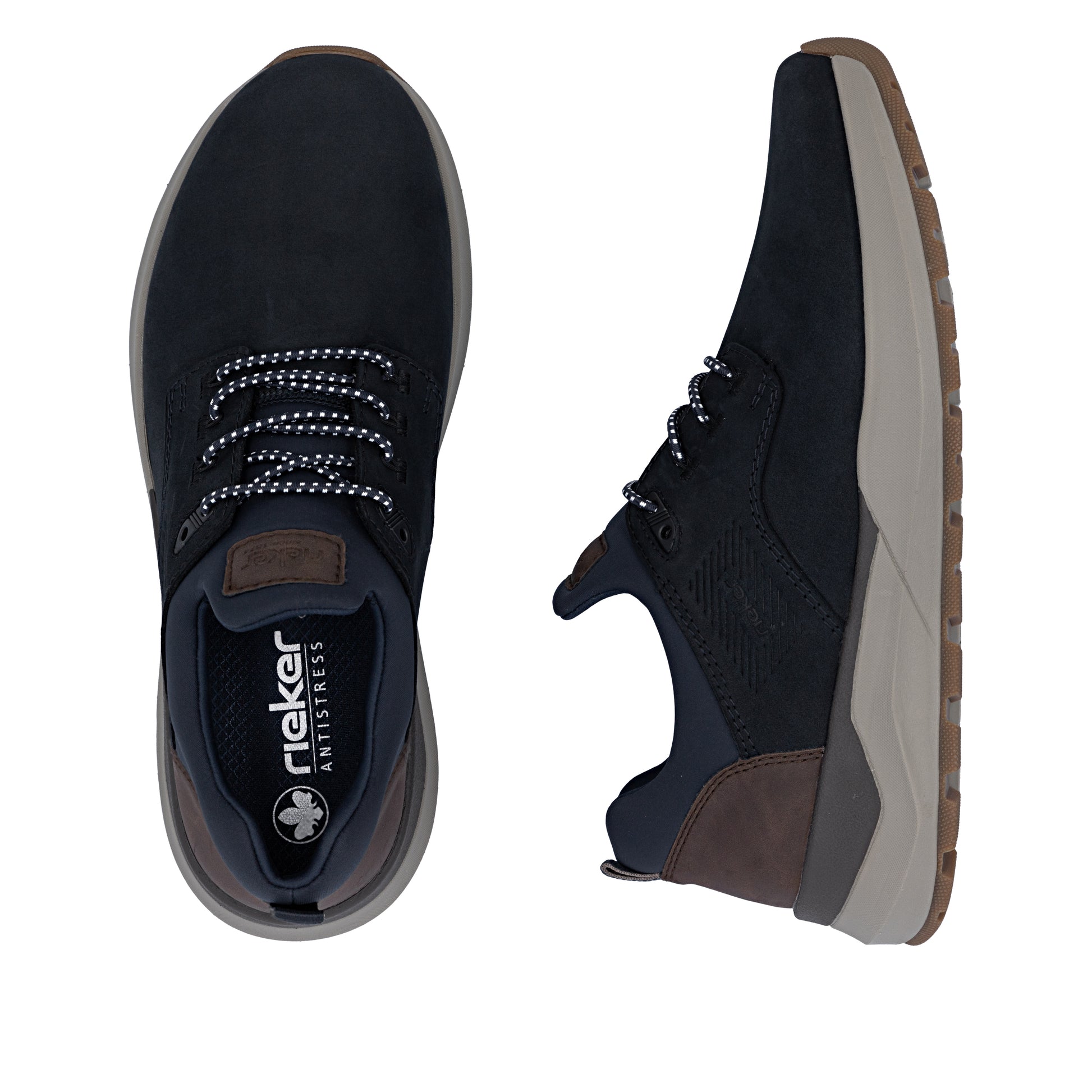 Blue Elasticated Shoes for Men | Rieker 06050-14