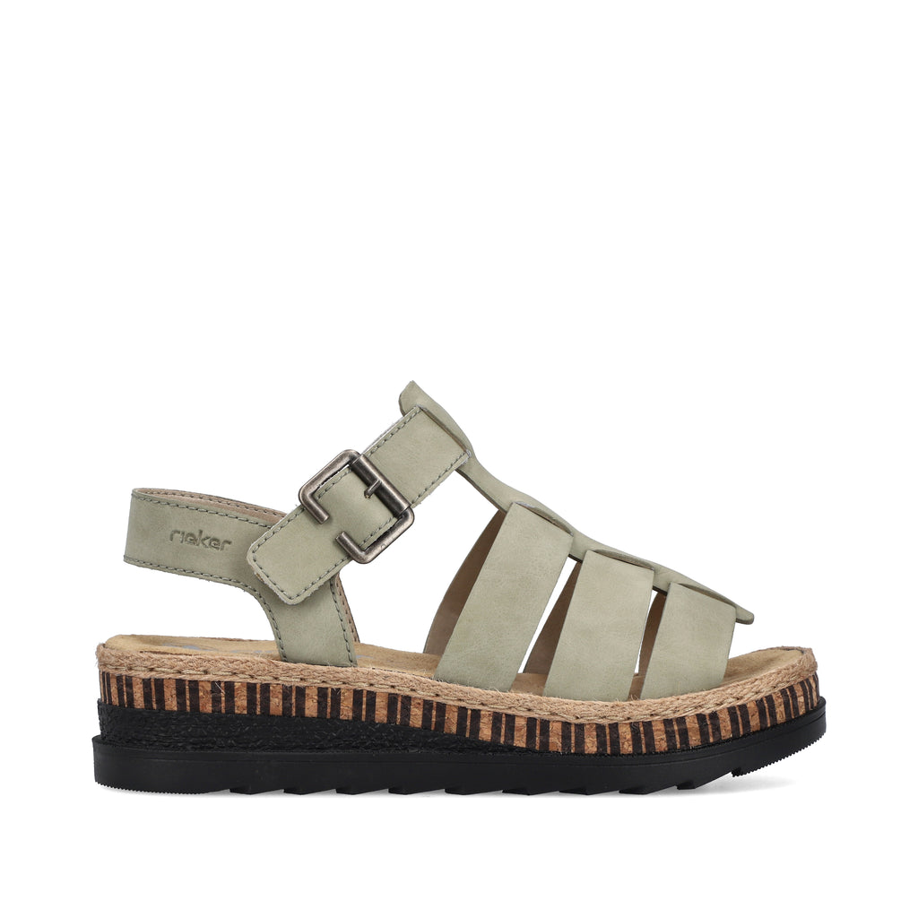 Green Hook & Loop Sandals for Women | Rieker V7904-52