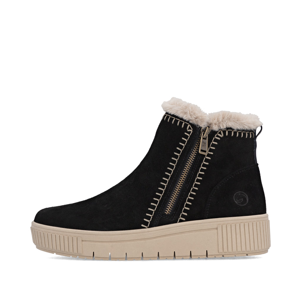 Black Zip Boots for Women | Remonte D3B70-03