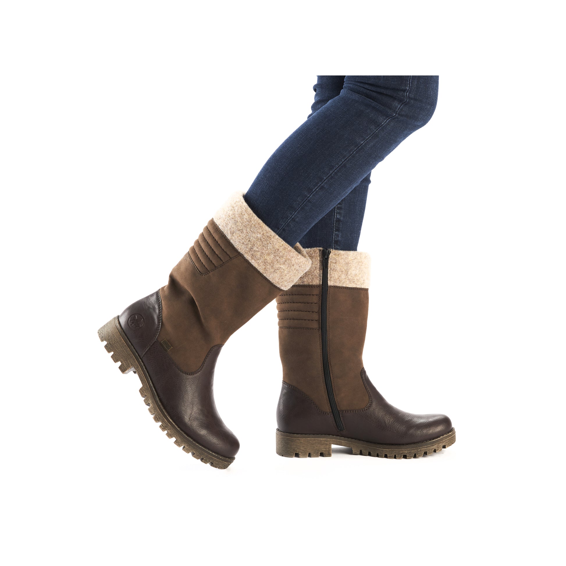 Brown Zip Boots for Women | Rieker 78585-25