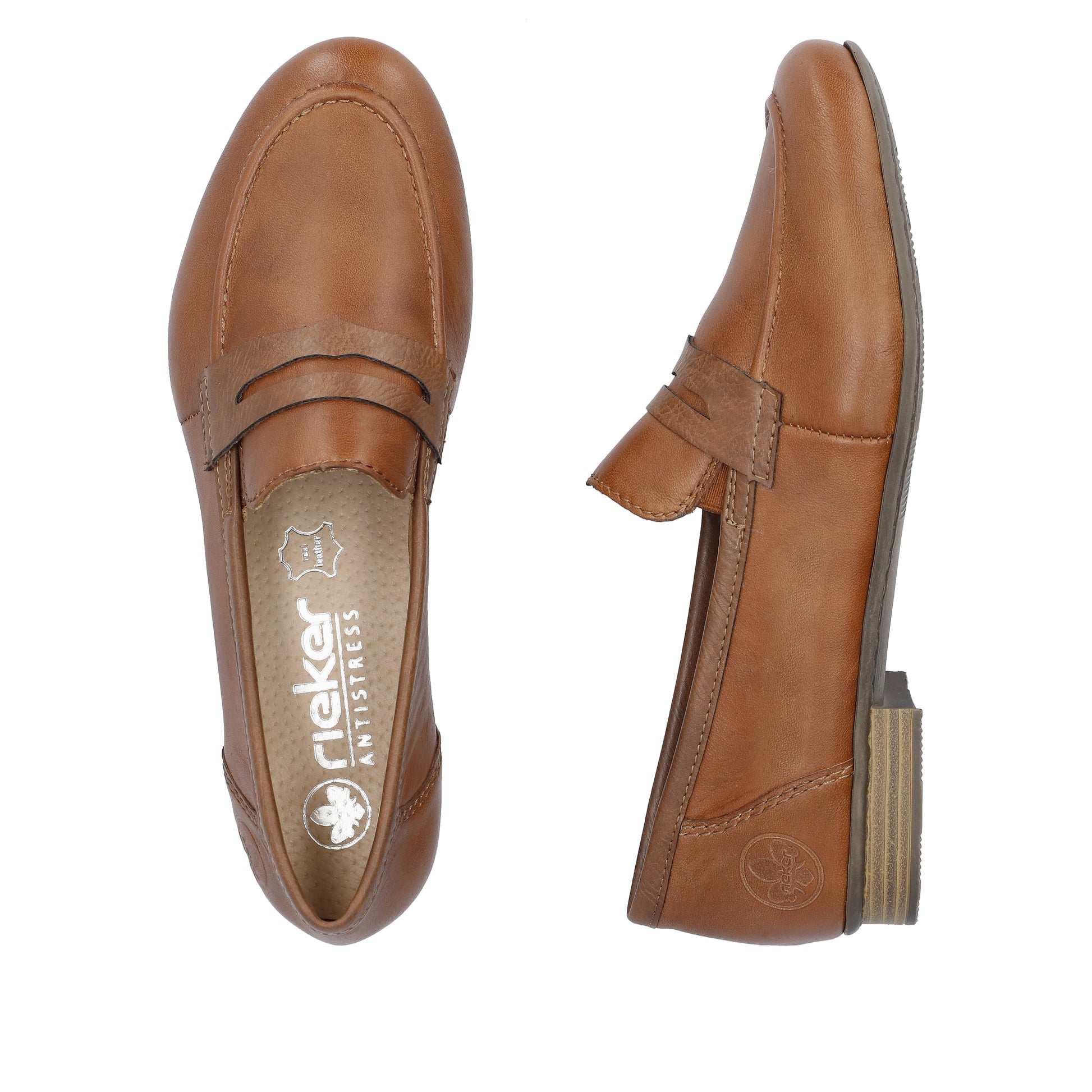 Brown Elasticated Shoes for Women | Rieker 51954-25