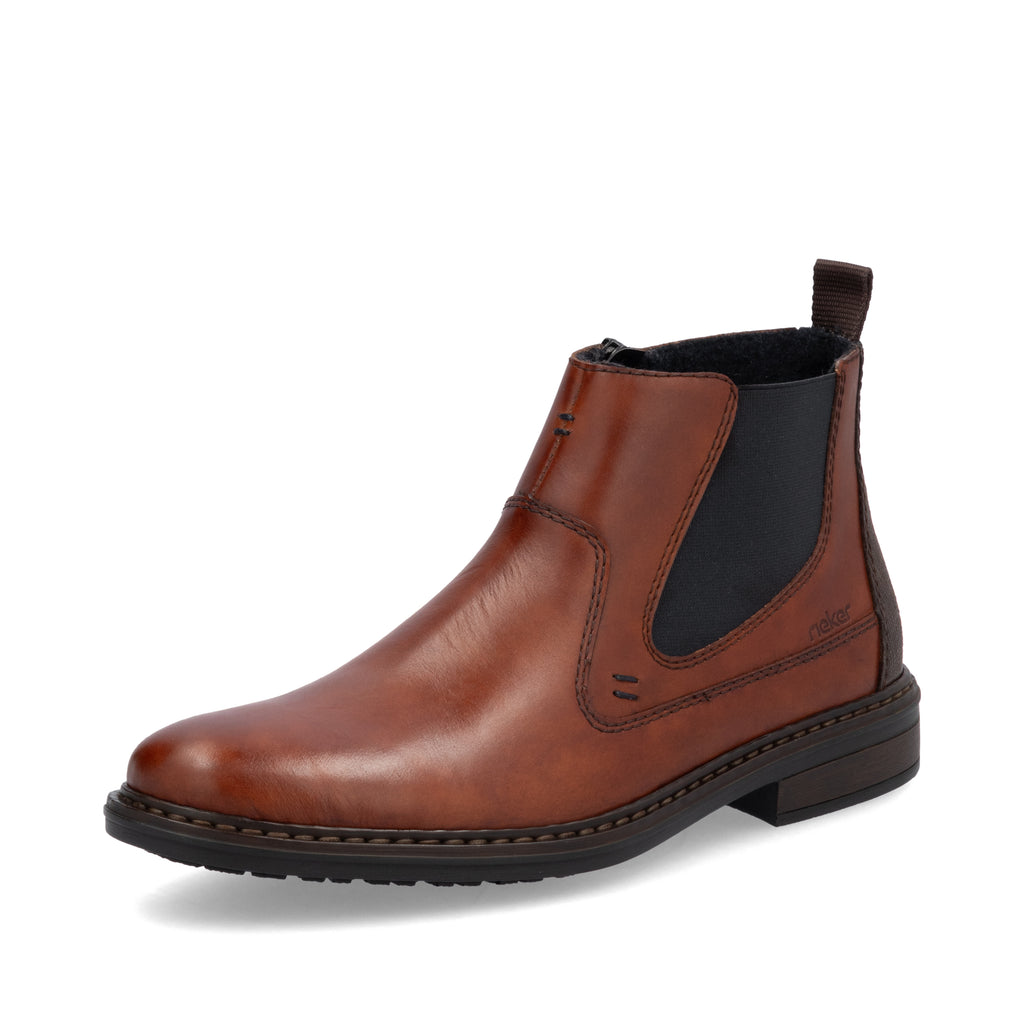 Brown Zip Boots for Men | Rieker 17654-22