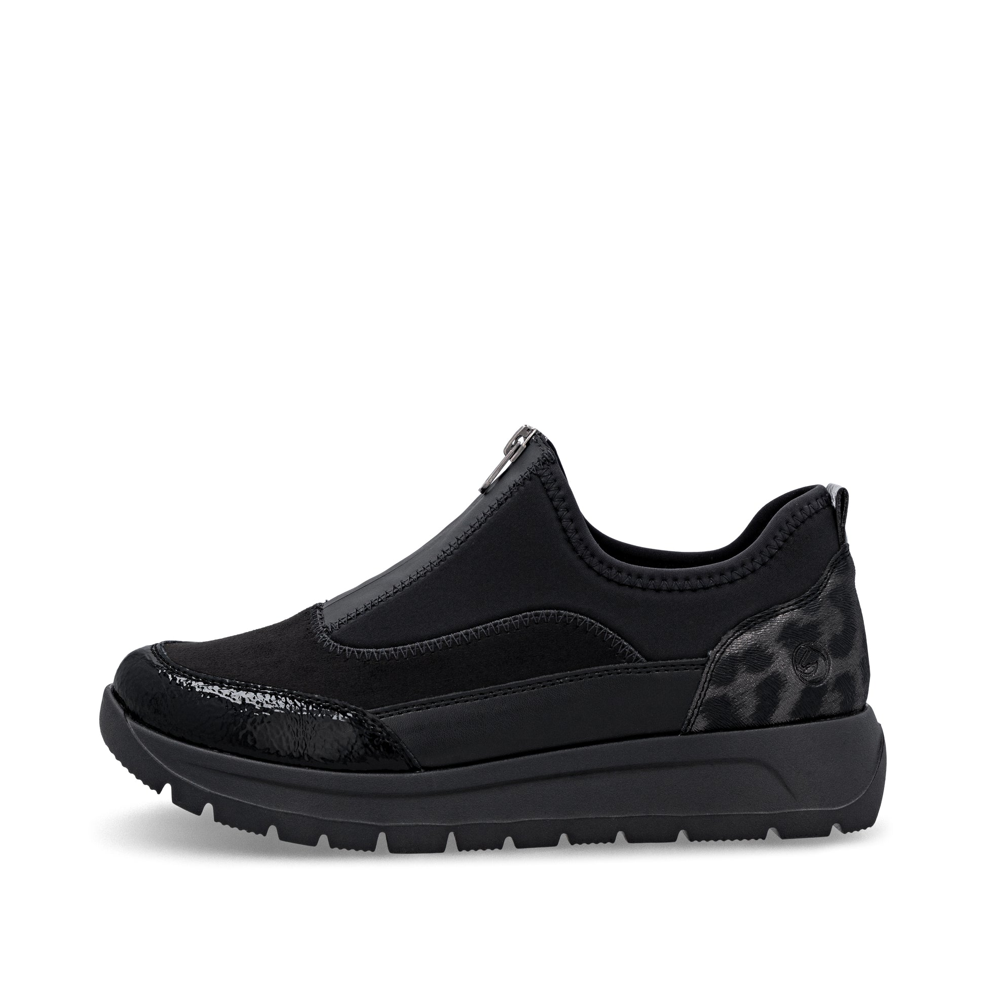 Black Zip Shoes for Women | Remonte D2V01-04