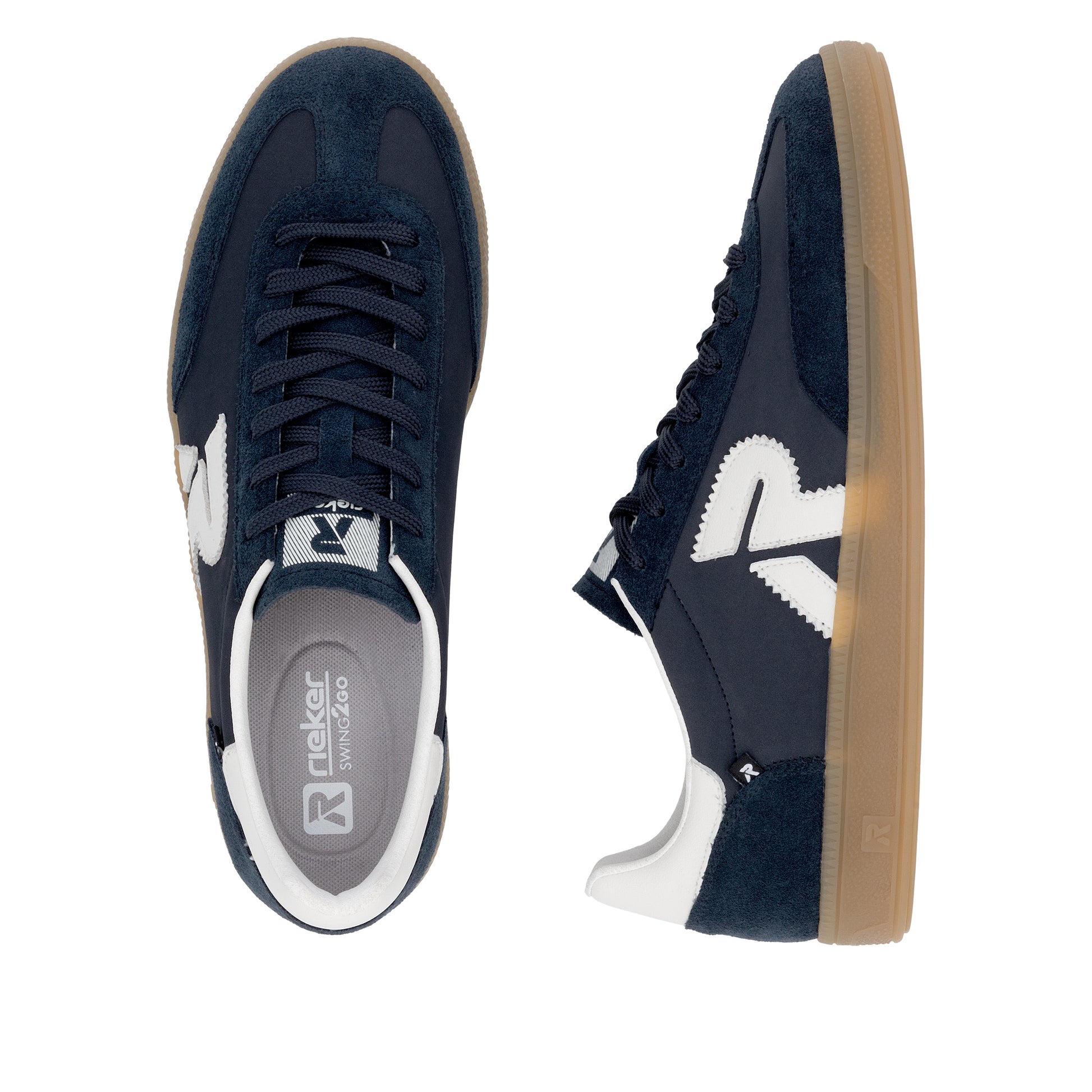 Blue Elasticated Shoes for Men | Rieker U2200-16