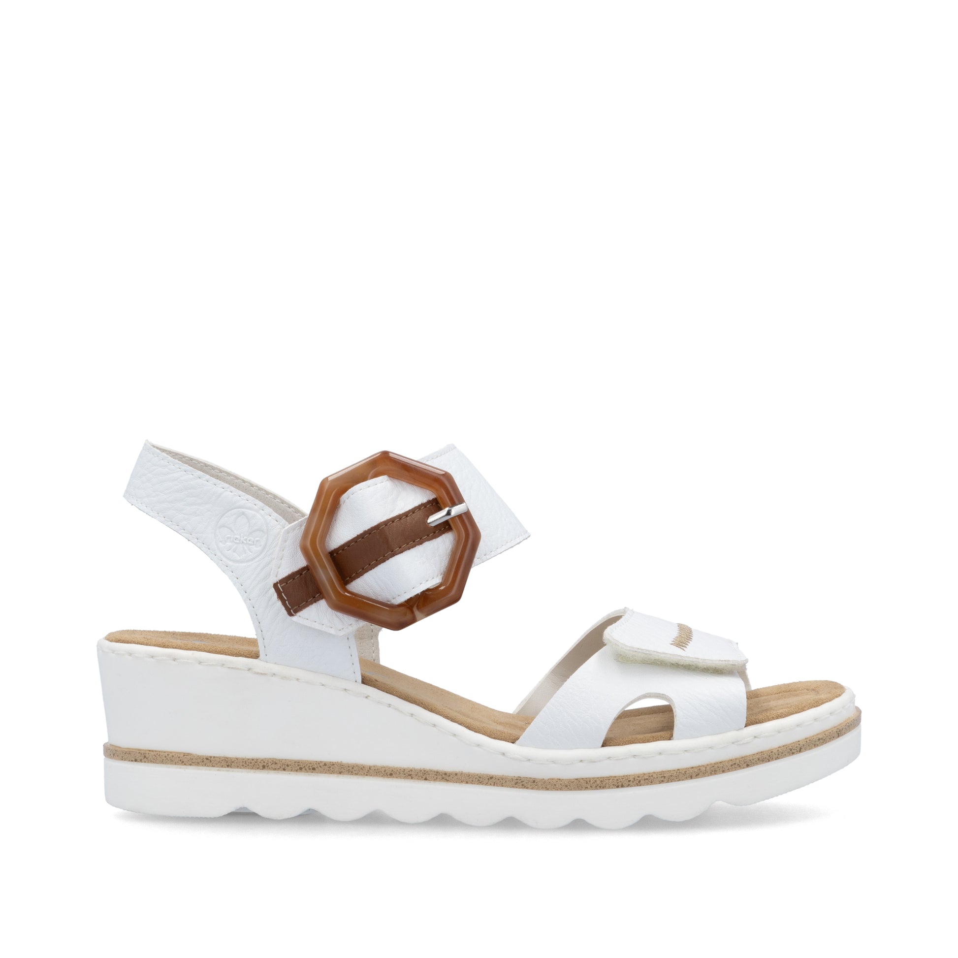 White Hook & Loop Sandals for Women | Rieker 67476-83
