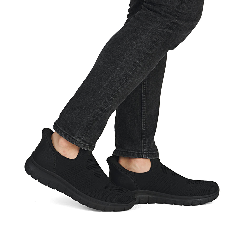 Black Elasticated Shoes for Men | Rieker B6659-01