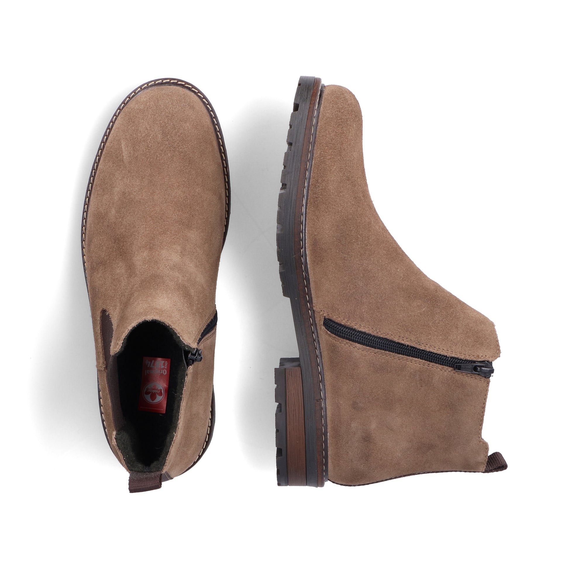 Beige Zip Boots for Men | Rieker 32051-64