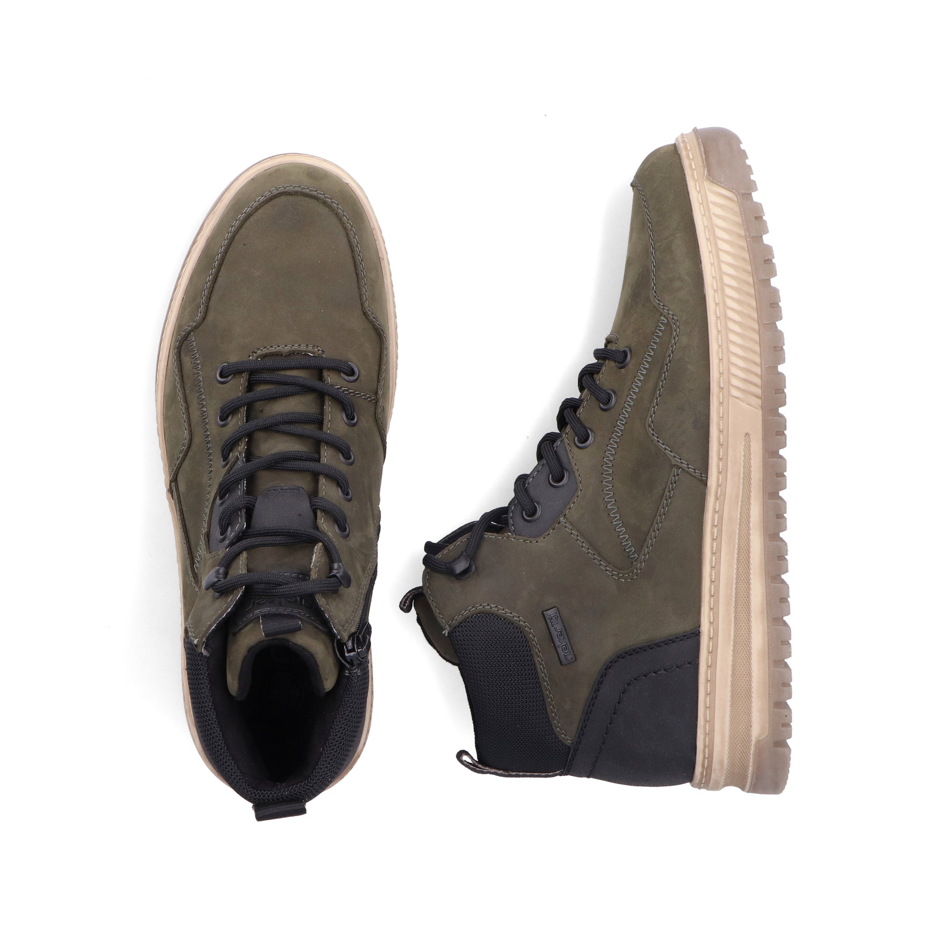 Green Zip Boots for Men | Rieker 38554-54