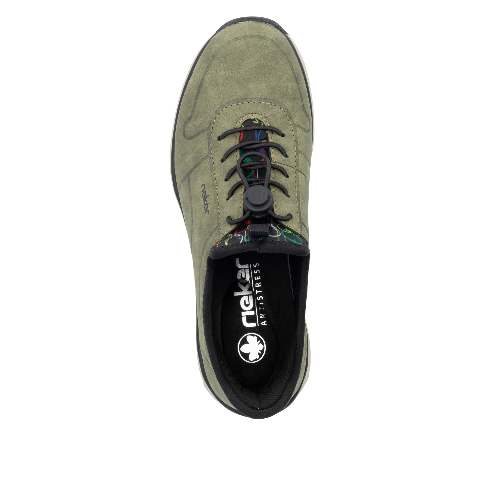 Green Elasticated Shoes for Women | Rieker M5651-54