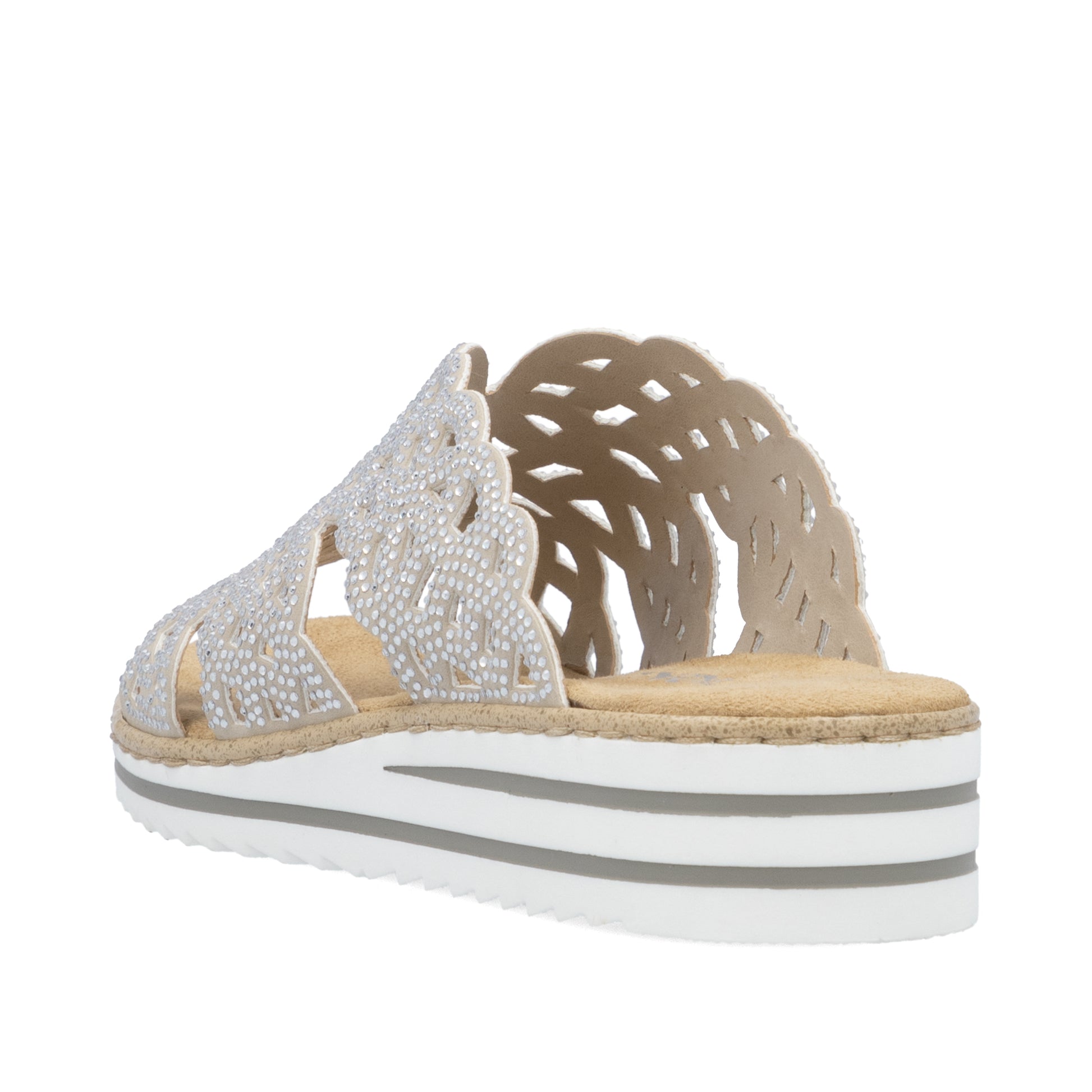 Beige Slip-On Sandals for Women | Rieker V0689-63