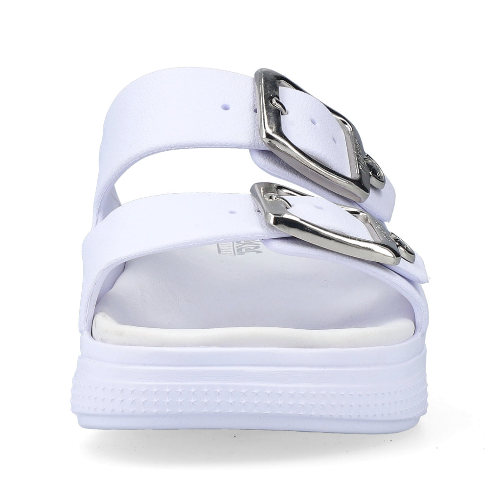 White Buckle Sandals for Women | Rieker P2180-80