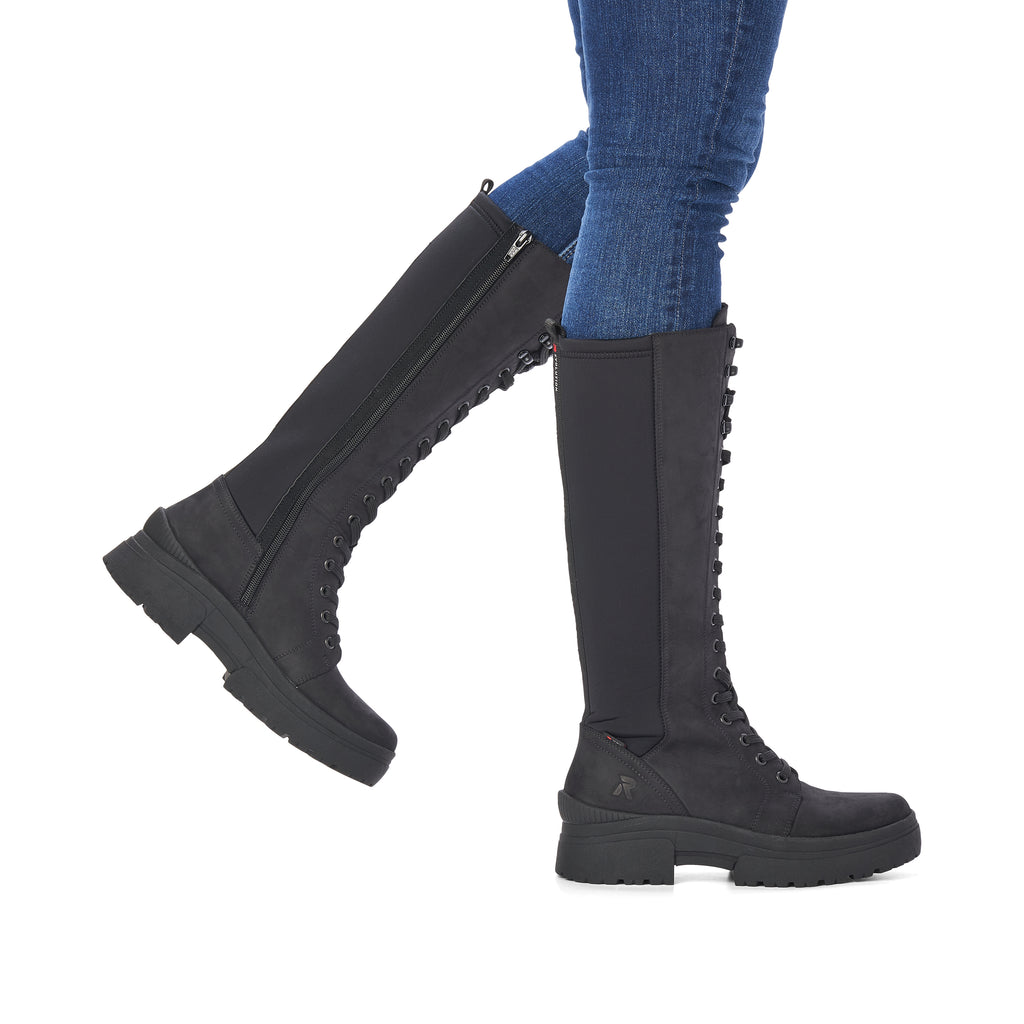 Black Zip Boots for Women | Rieker Sport W0390-00