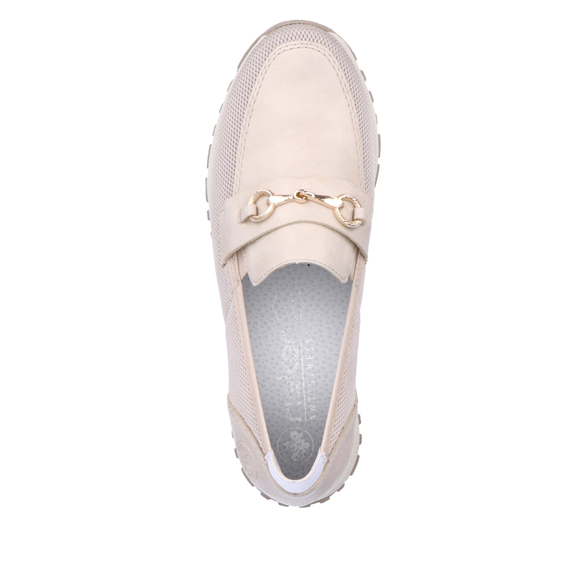 Beige Elasticated Shoes for Women | Rieker N7455-60
