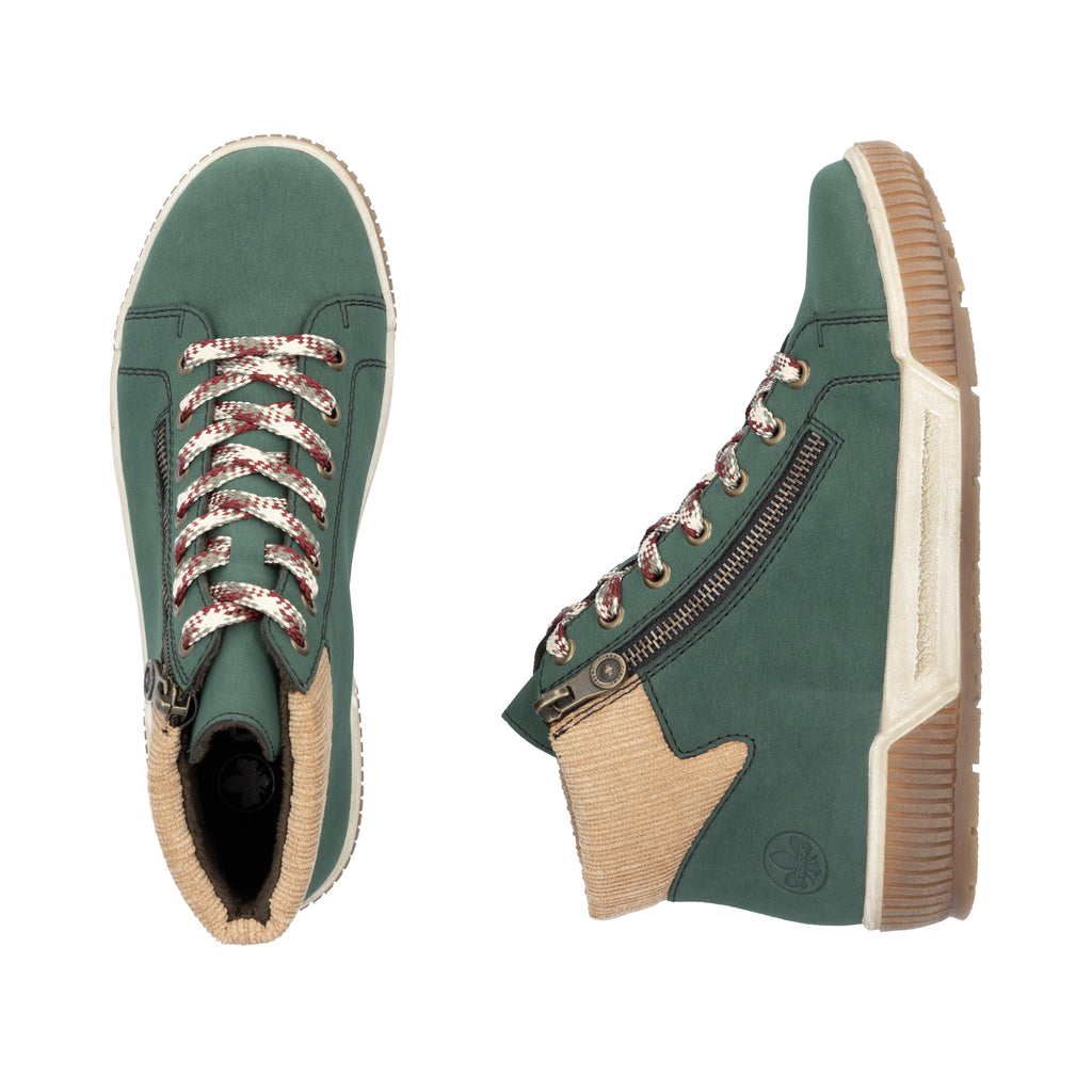 Green Zip Boots for Women | Rieker N0709-54