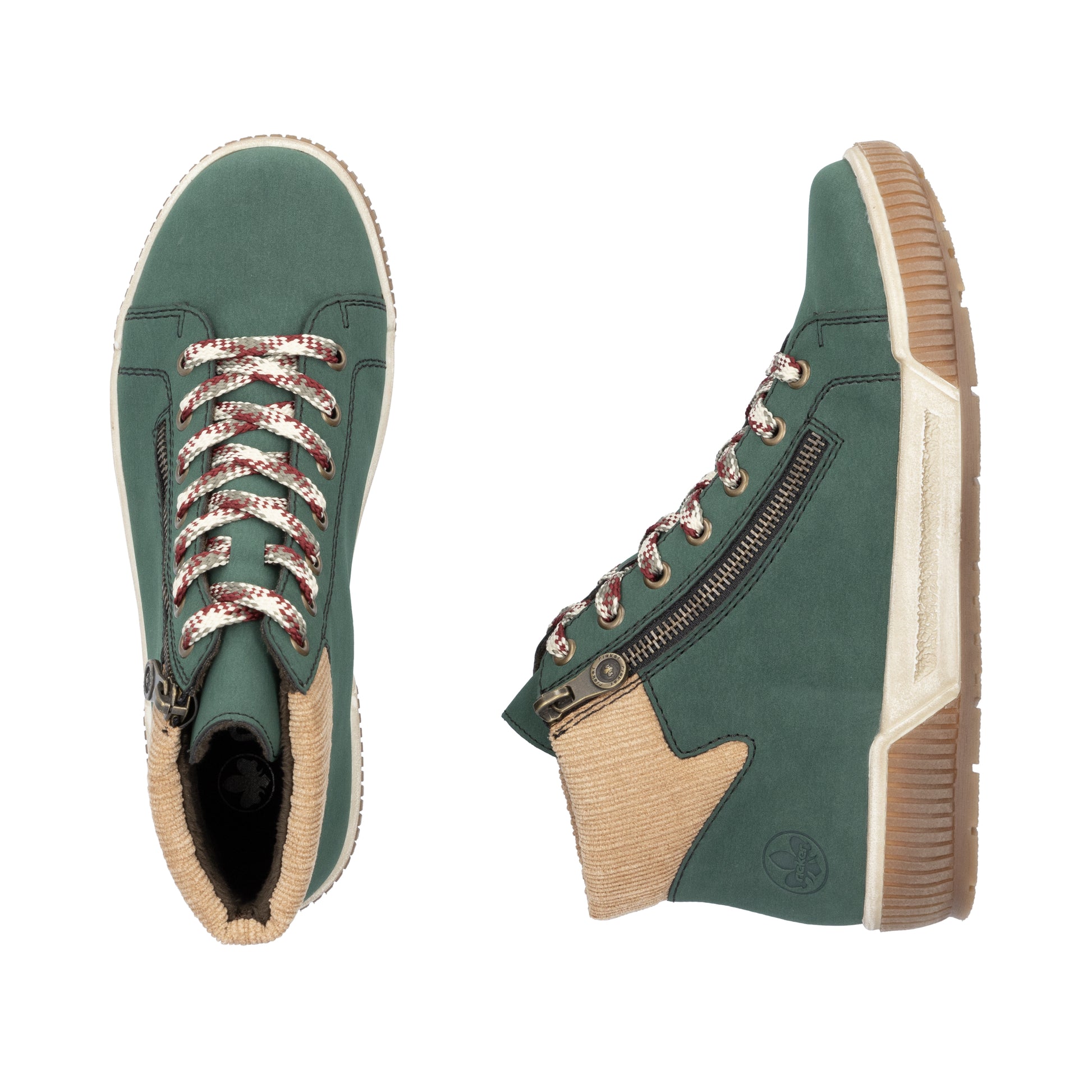 Green Zip Boots for Women | Rieker N0709-54