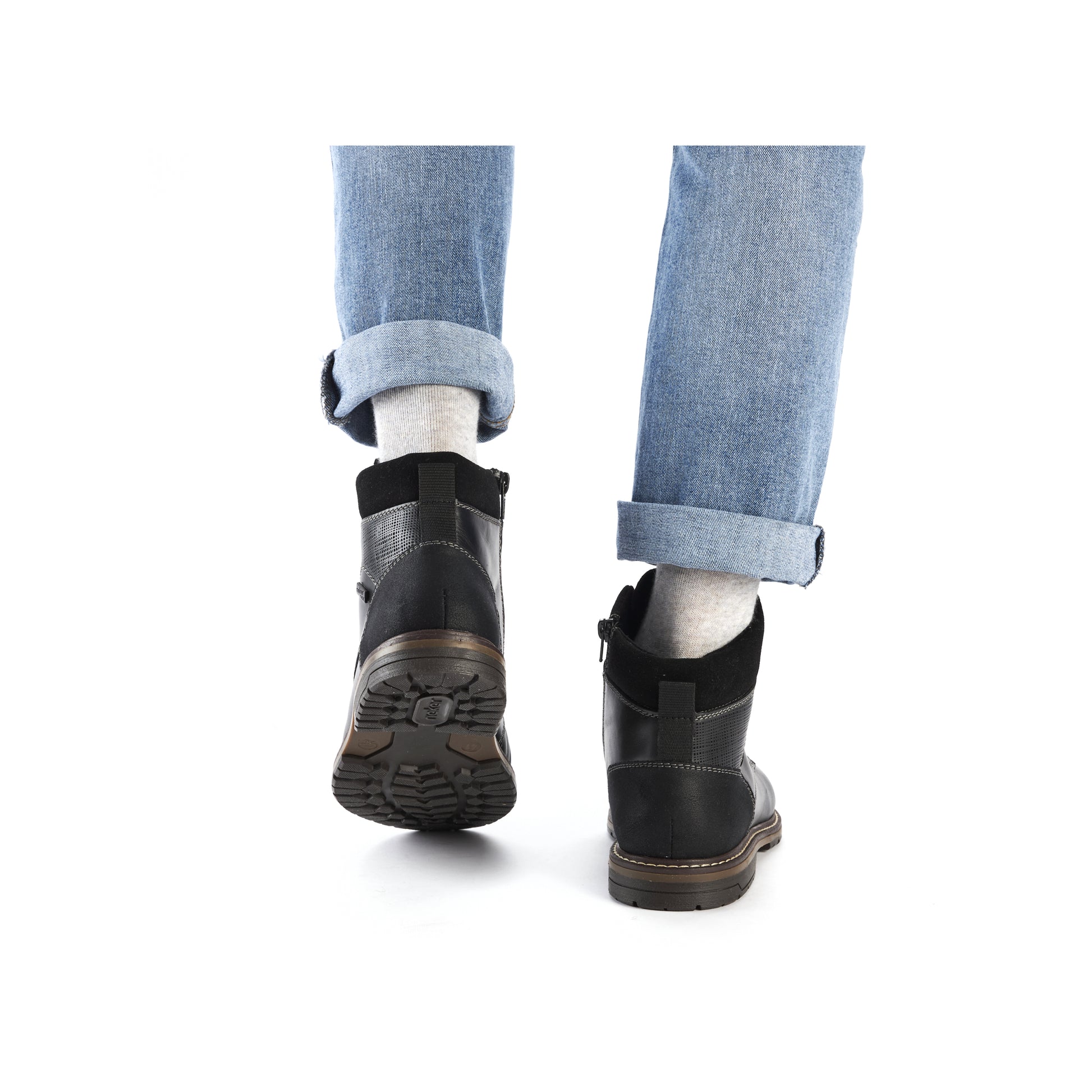Black Zip Boots for Men | Rieker 13740-00