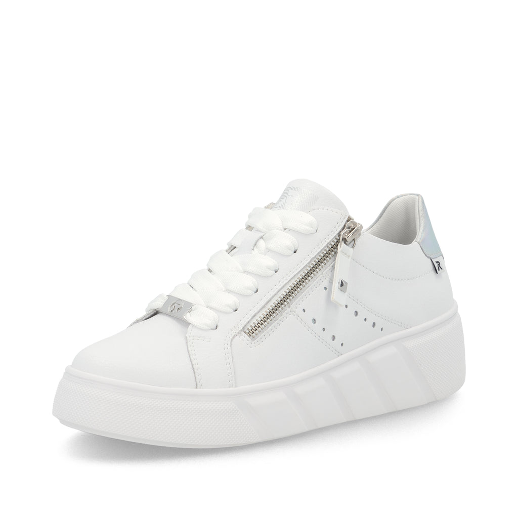 White Zip Shoes for Women | Rieker Sport W2605-80