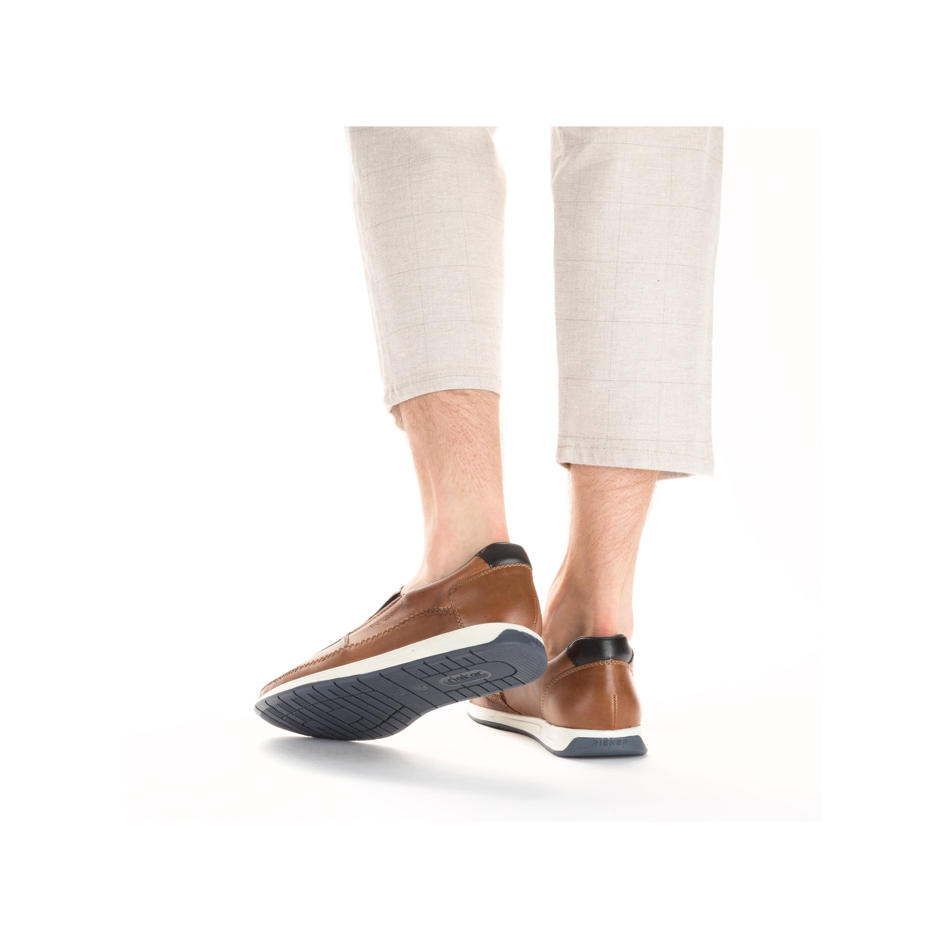 Brown Elasticated Shoes for Men | Rieker 11962-25