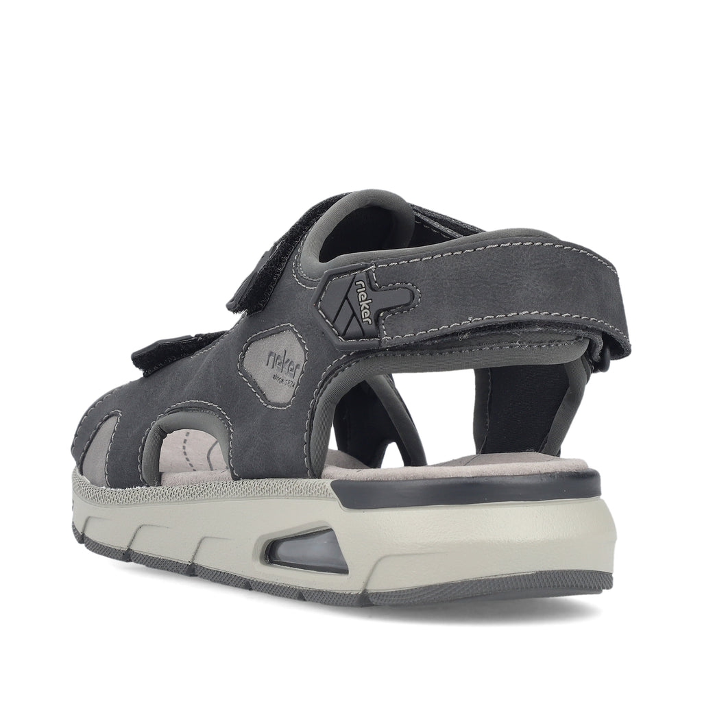 Black Hook & Loop Sandals for Men | Rieker 29151-00