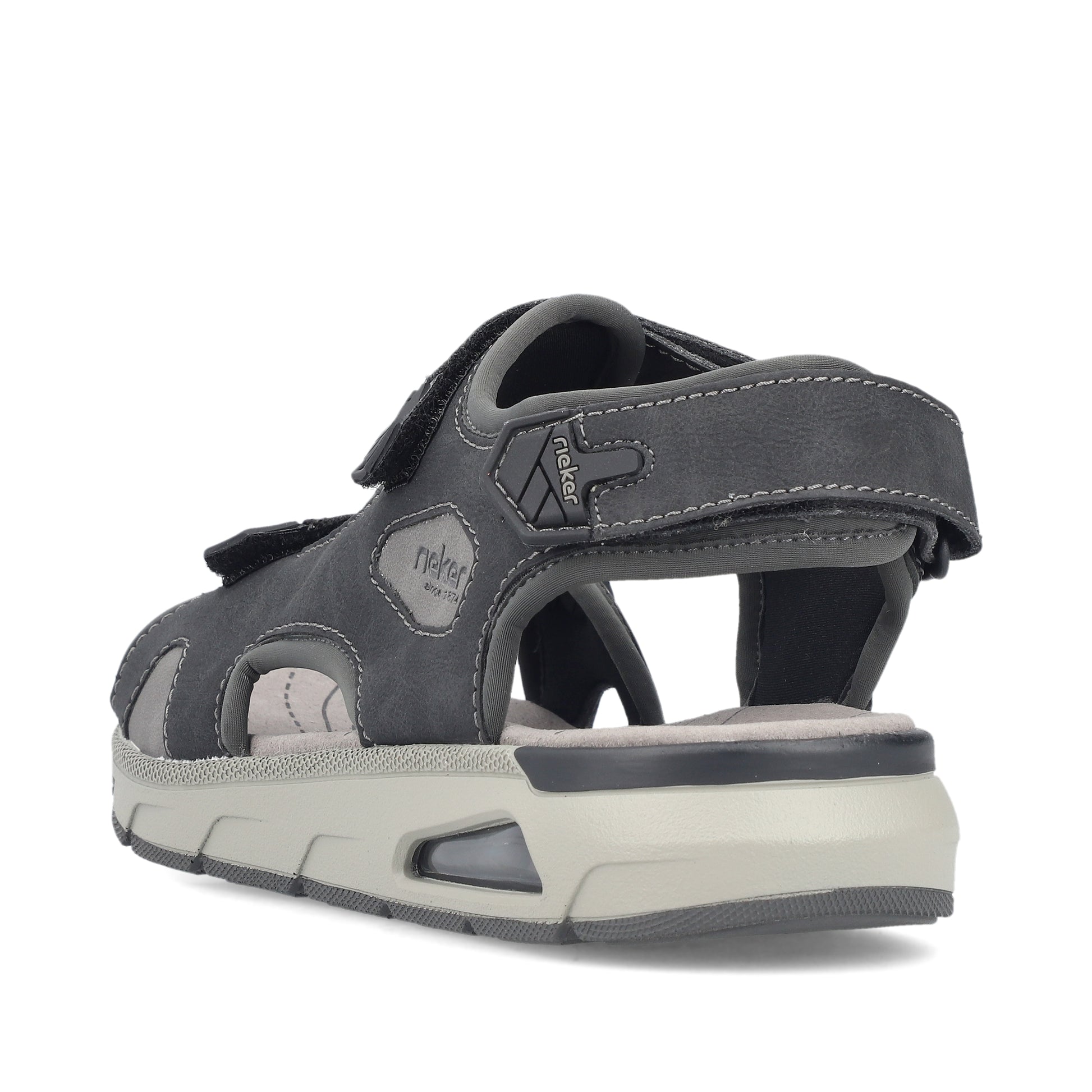 Black Hook & Loop Sandals for Men | Rieker 29151-00