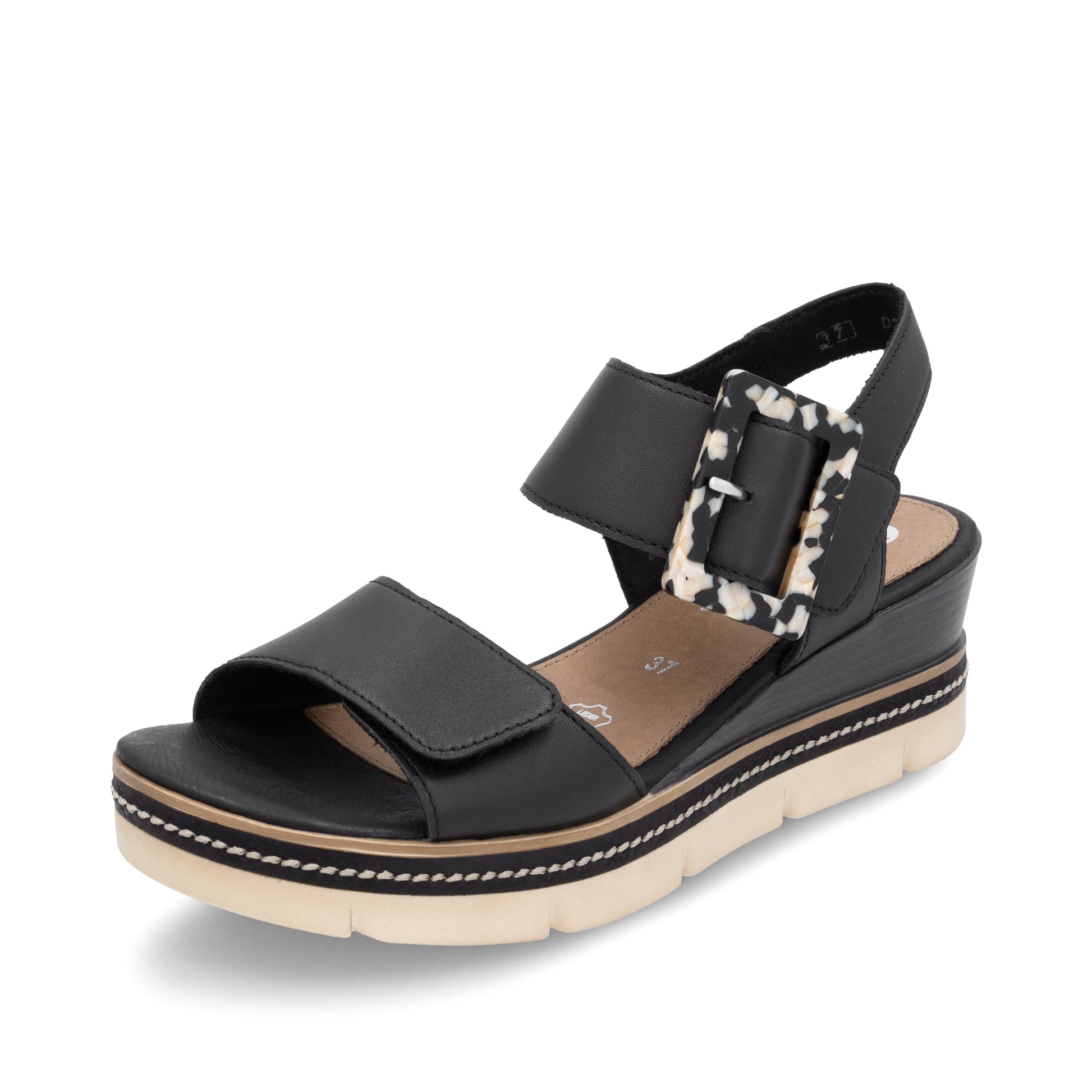 Black Hook & Loop Sandals for Women | Remonte D2L53-00