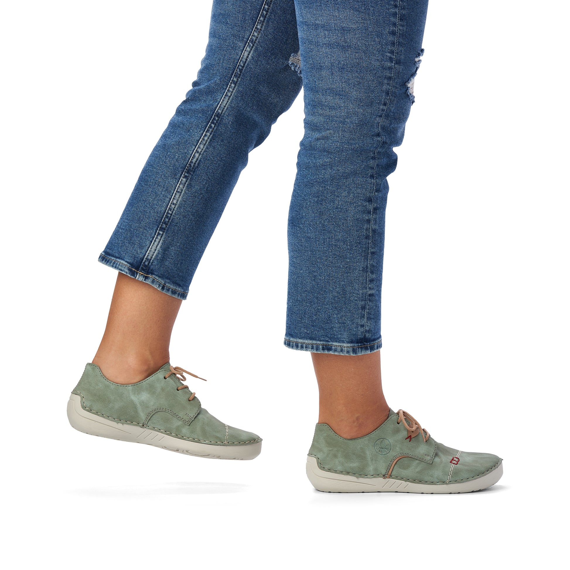 Green Elasticated Shoes for Women | Rieker 52528-52