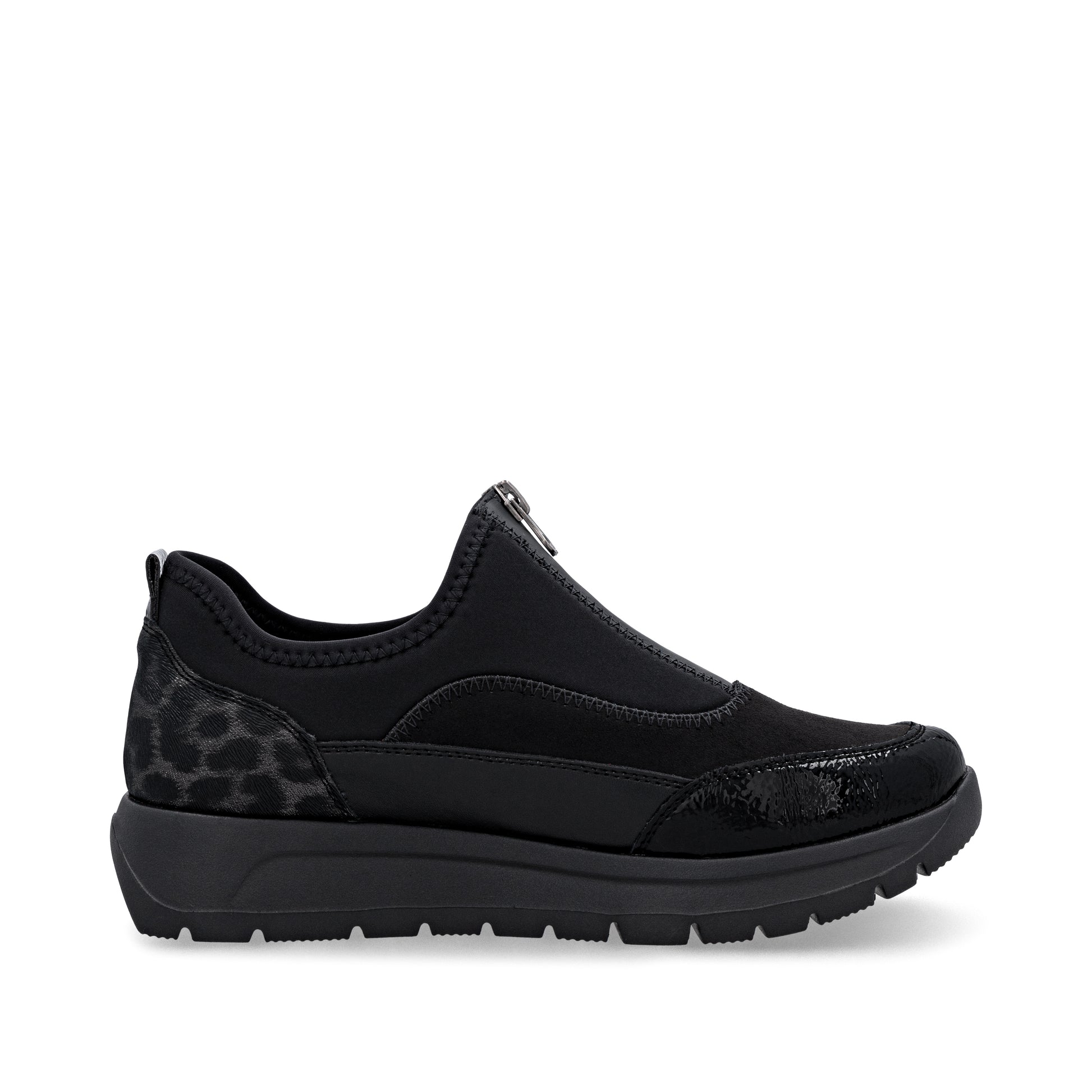 Black Zip Shoes for Women | Remonte D2V01-04