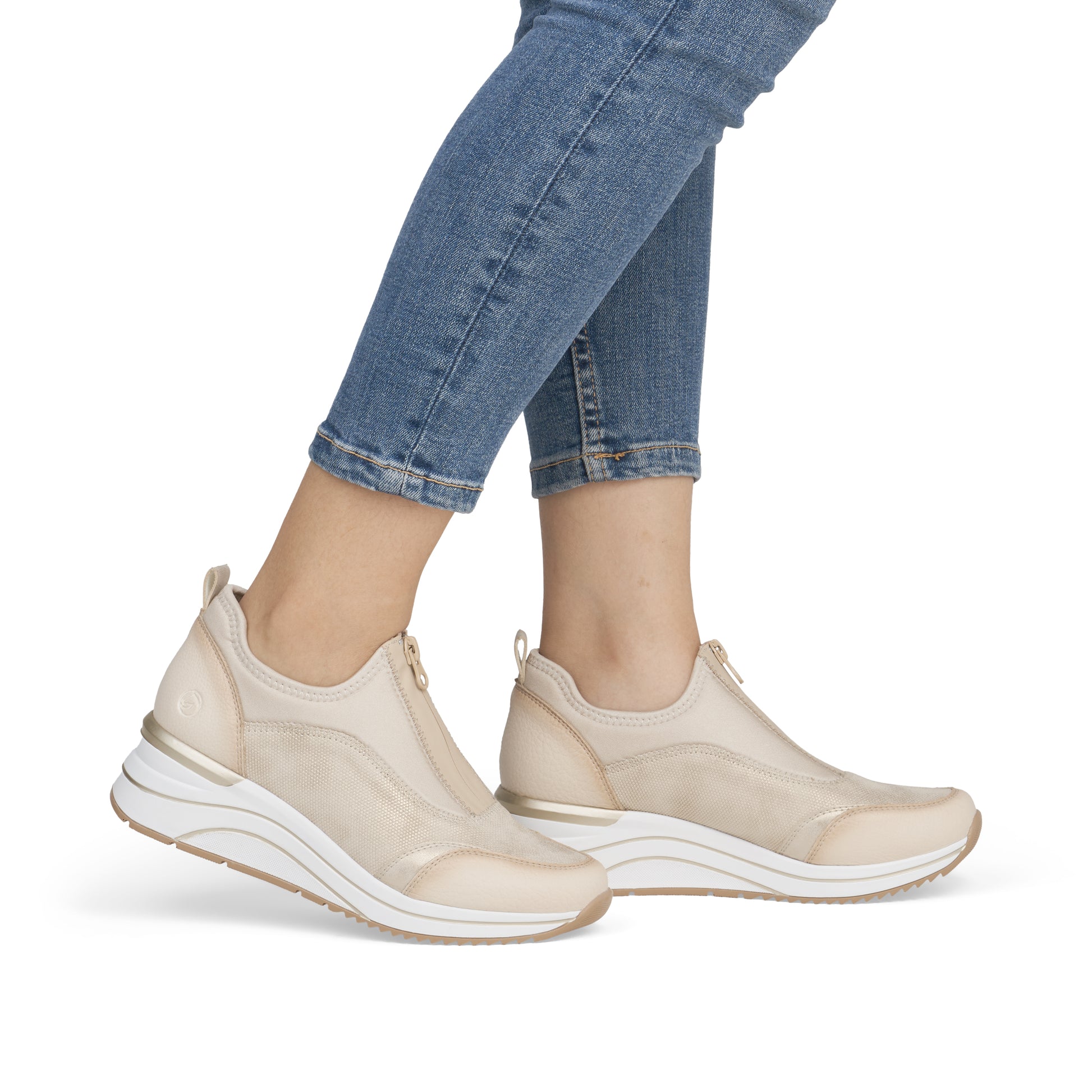 Beige Zip Shoes for Women | Remonte D0T08-61