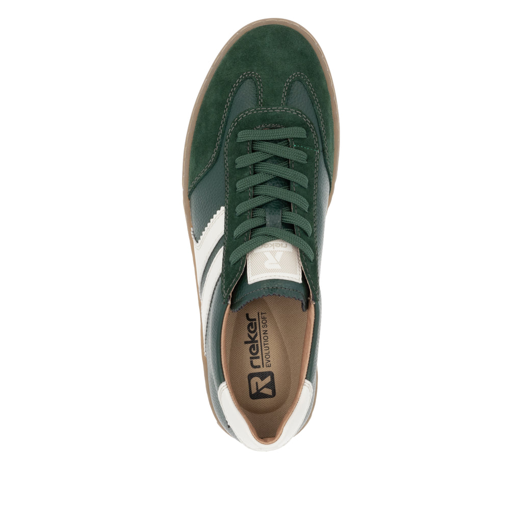 Green Elasticated Shoes for Men | Rieker Sport U0707-54